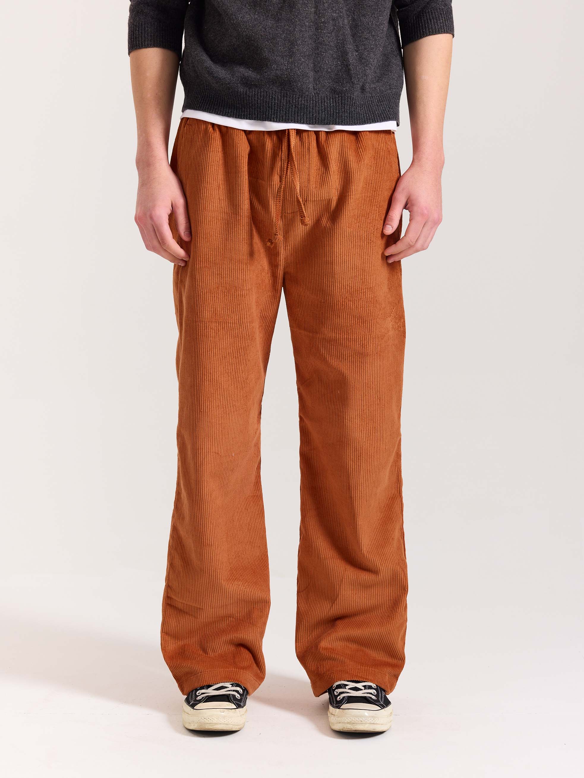 Rust Orange Corduroy Pull-on Pants - Image 3