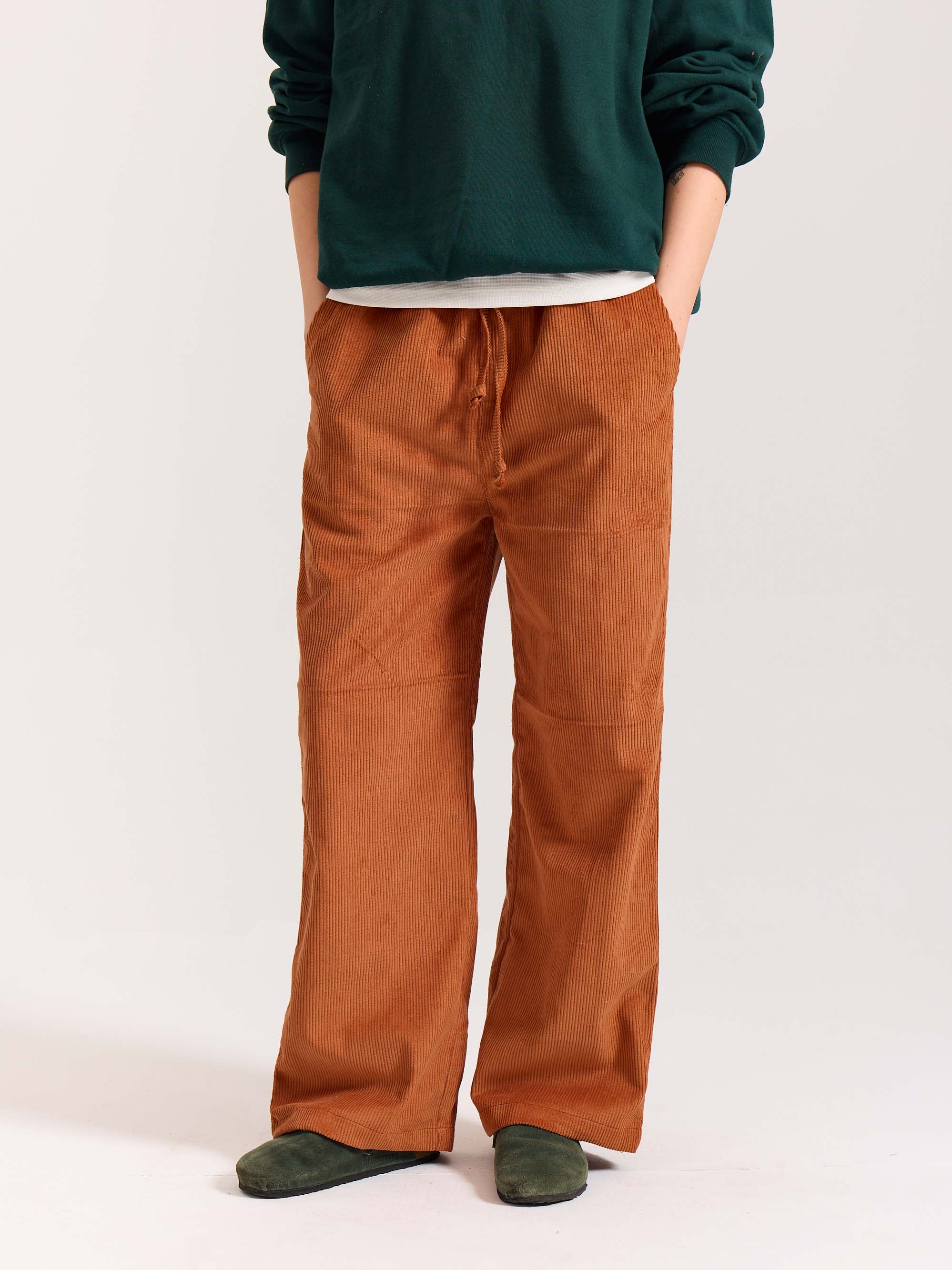 Rust Orange Corduroy Pull-on Pants - Image 4