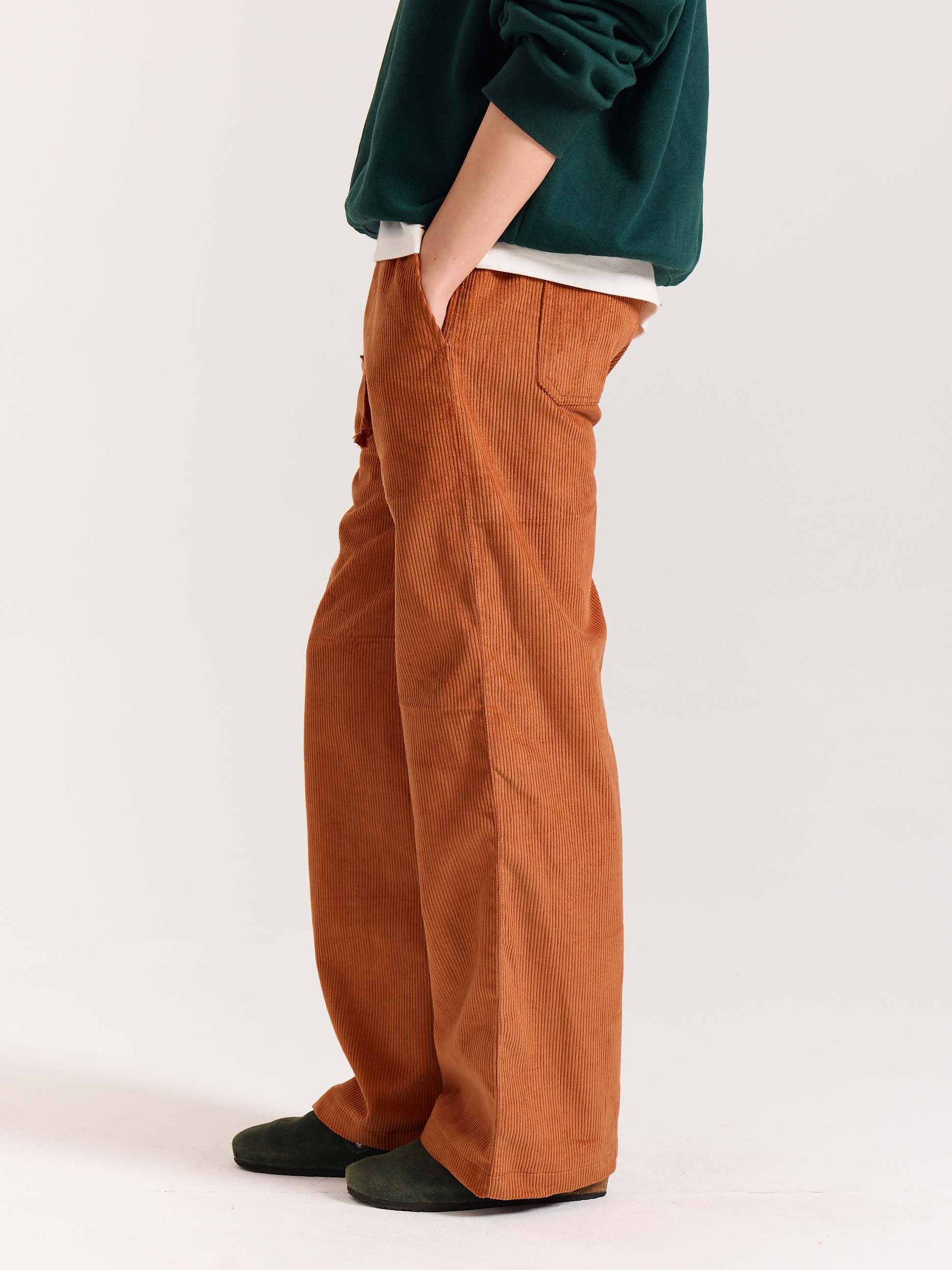 Rust Orange Corduroy Pull-on Pants - Image 7