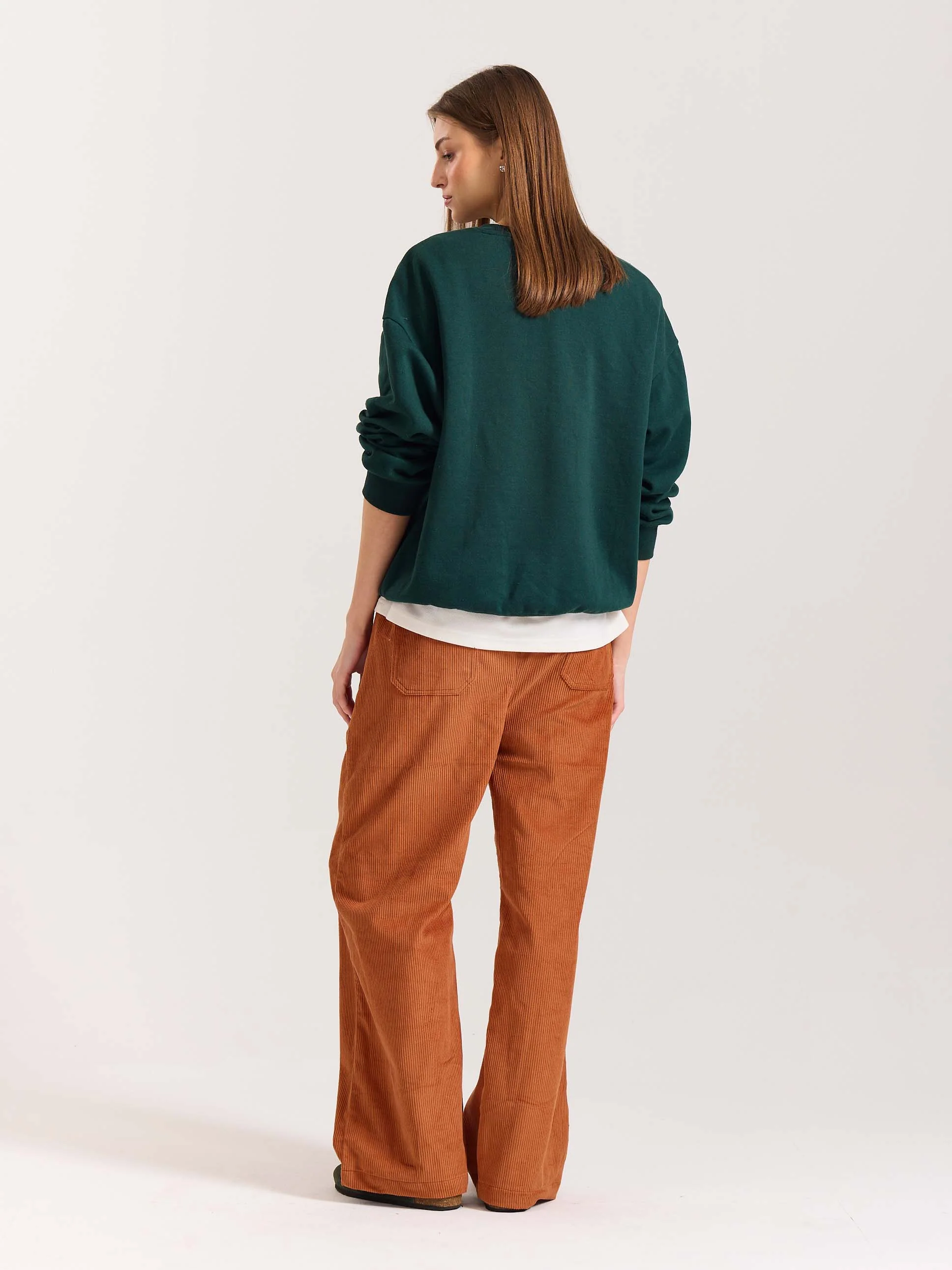 Rust Orange Corduroy Pull-on Pants - Image 8