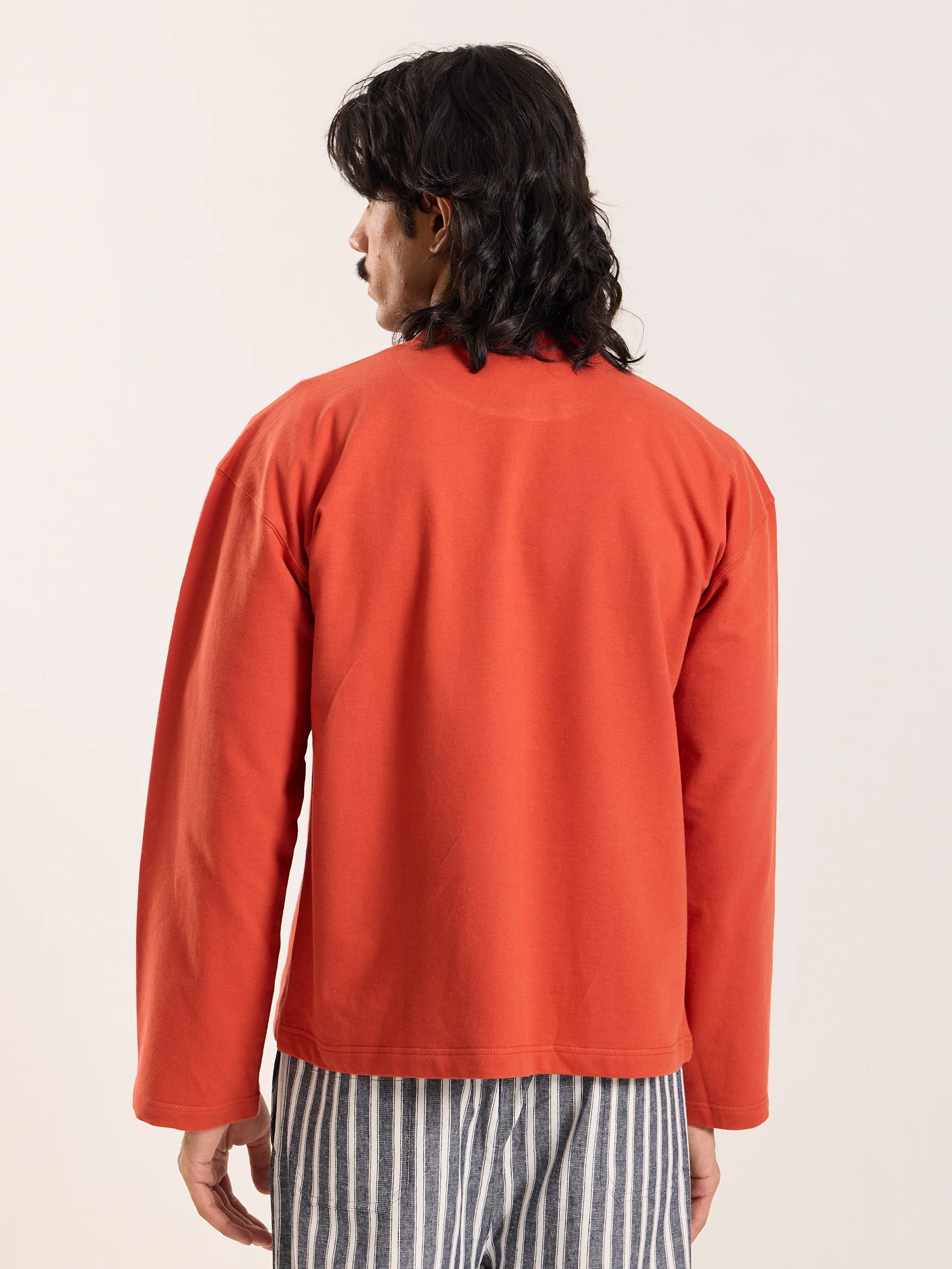 Rust Orange Loose Fit Cropped T-Shirt - Image 8