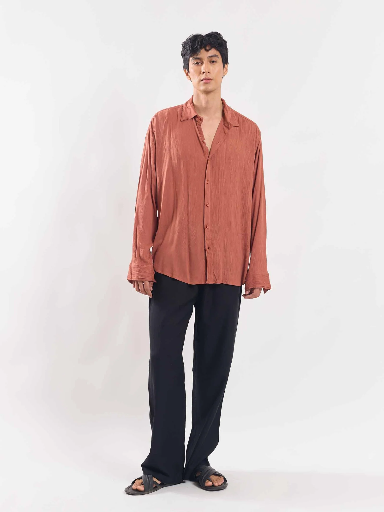 Rust Wrinkled Shirt - Image 2