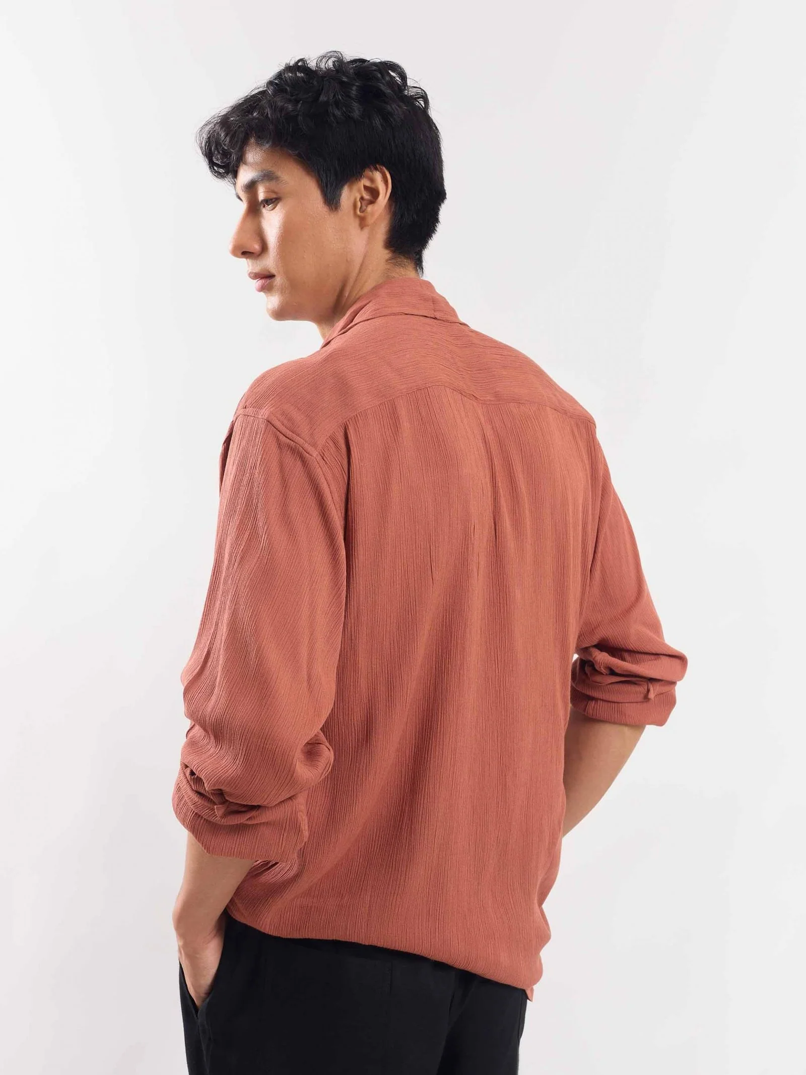 Rust Wrinkled Shirt - Image 6
