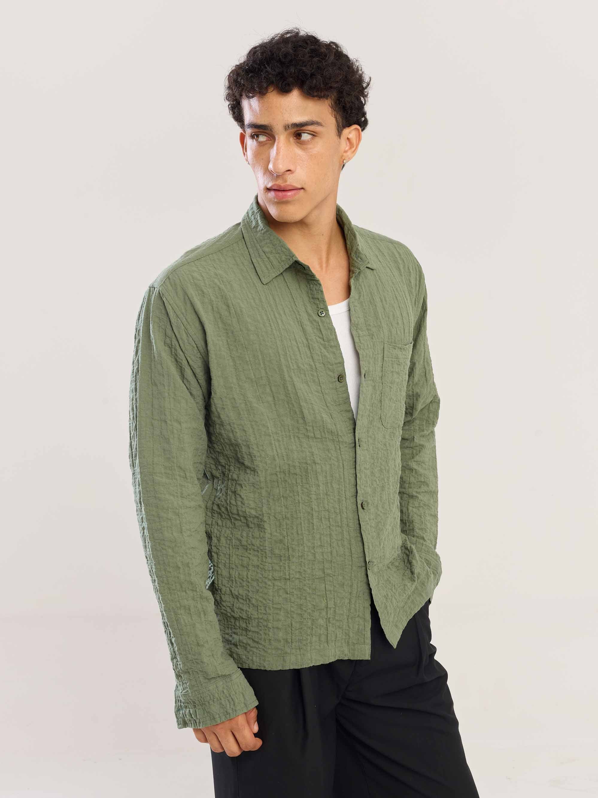 Sage Green Flowing Shirt - Image 5