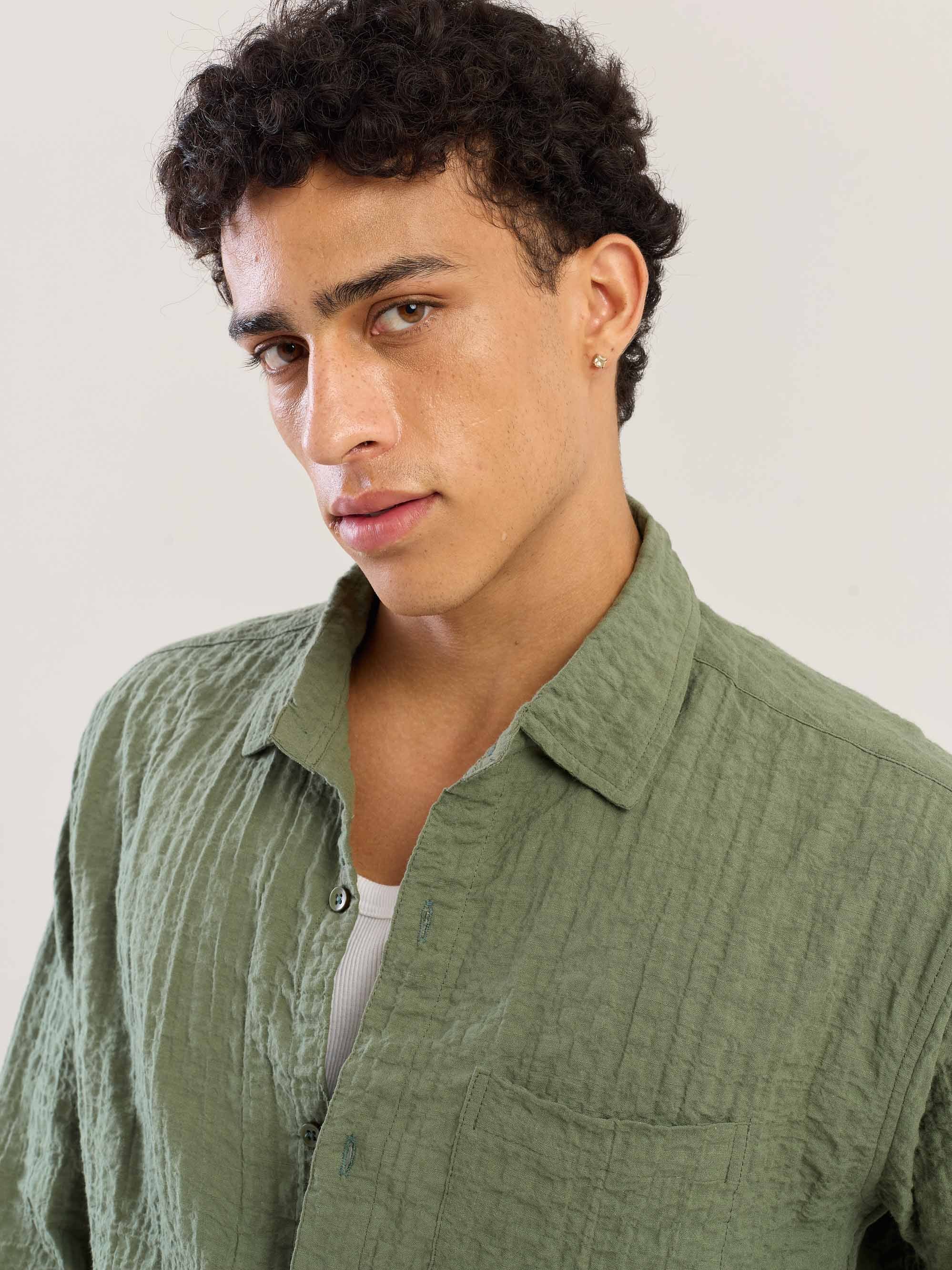 Sage Green Flowing Shirt - Image 7
