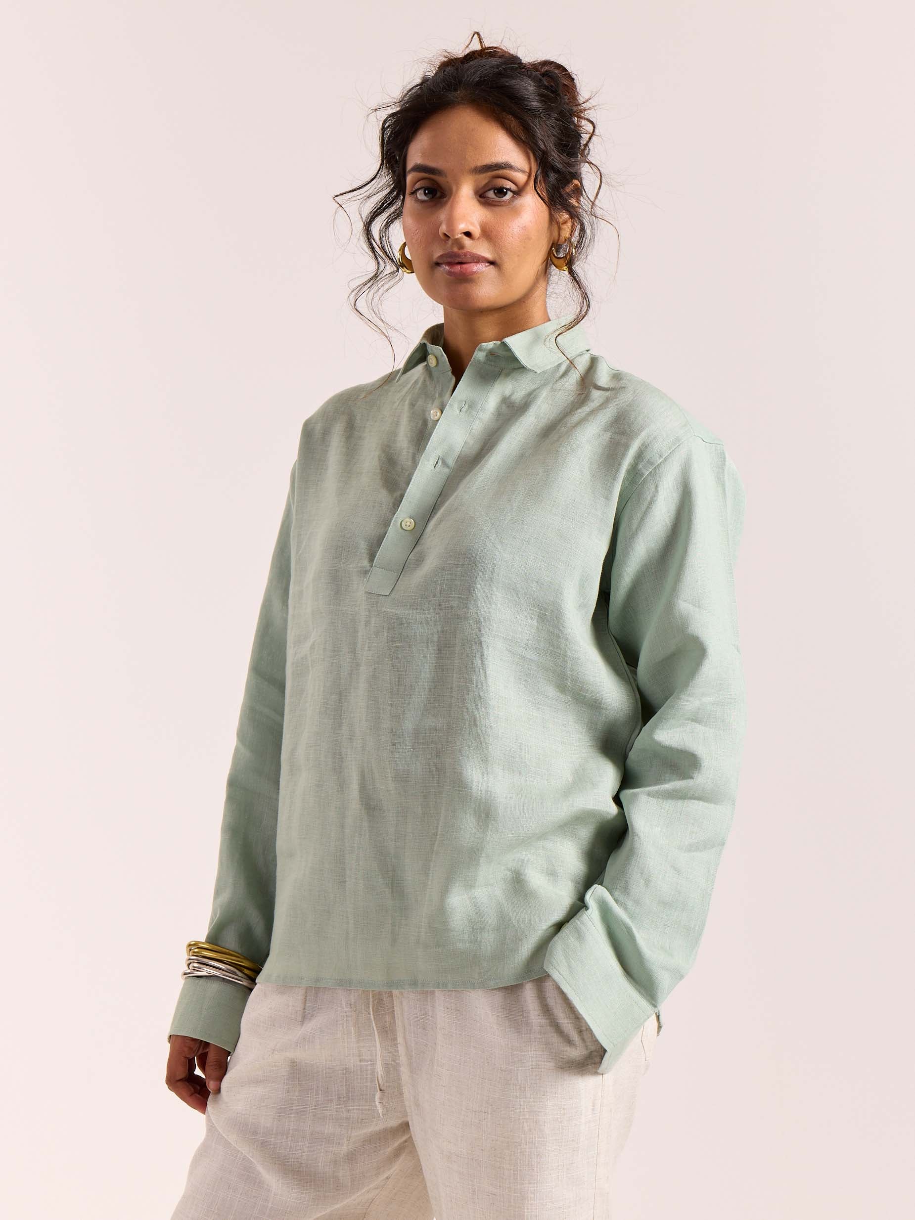 Sage Green Linen Pullover (Pre-Order) - Image 6