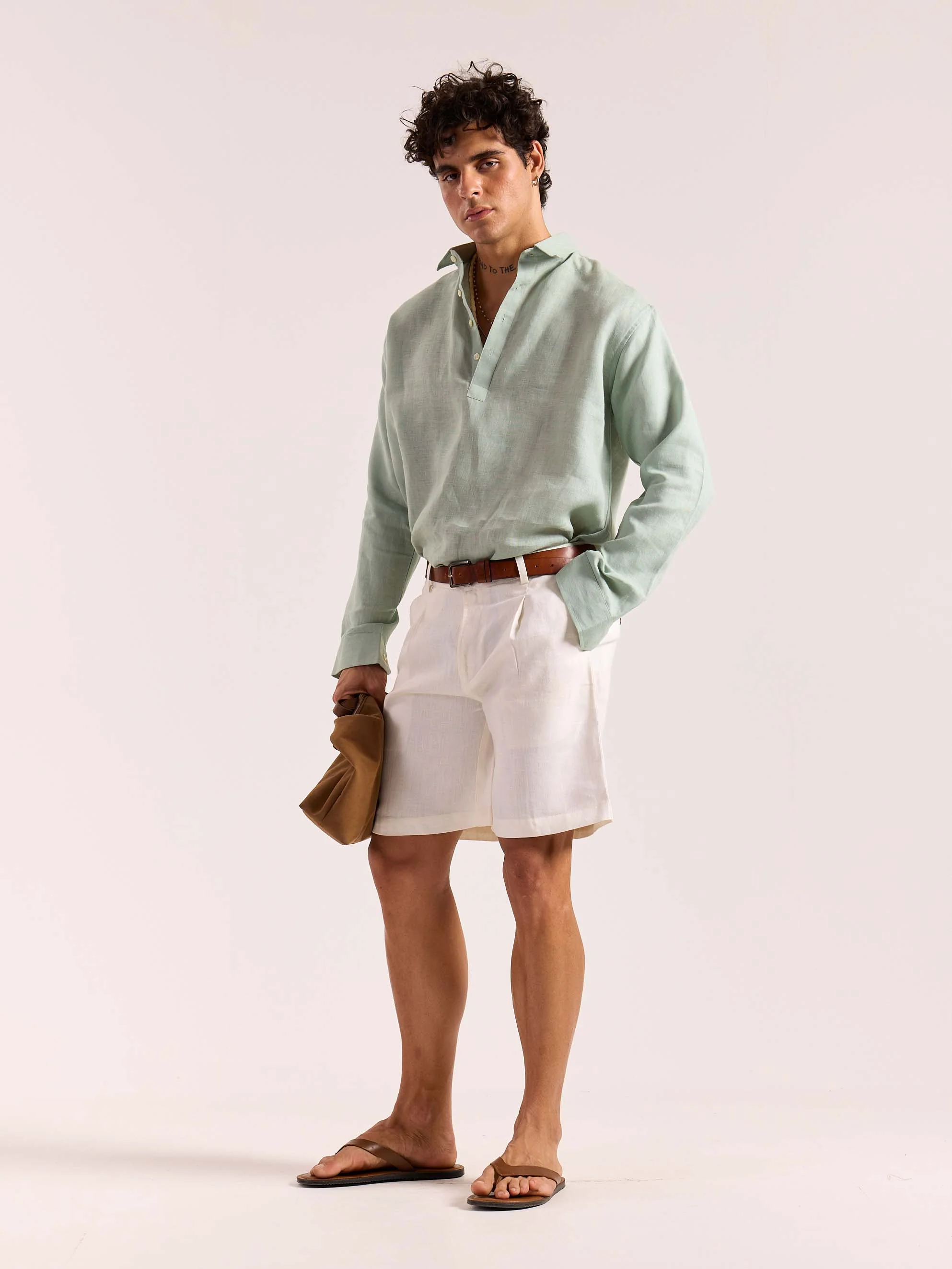 Sage Green Linen Pullover (Pre-Order) - Image 7