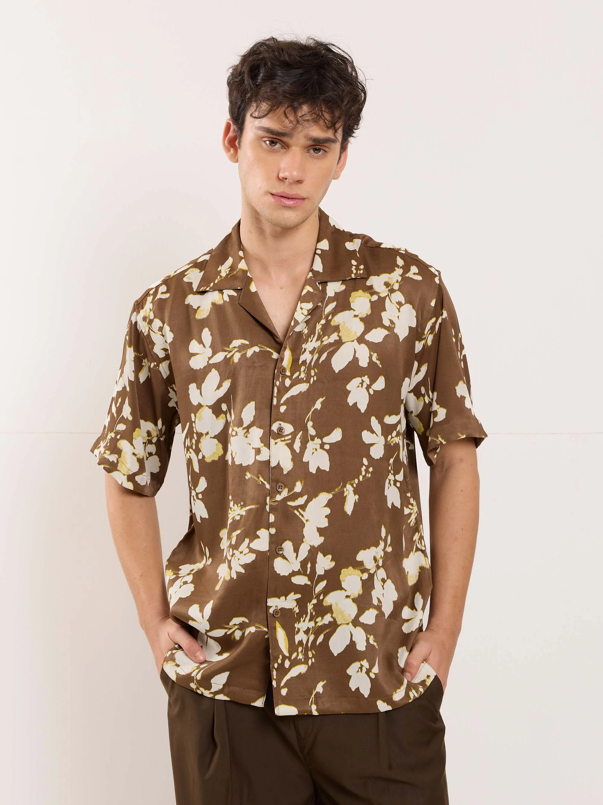 Satin Bloom Resort Shirt - Image 5