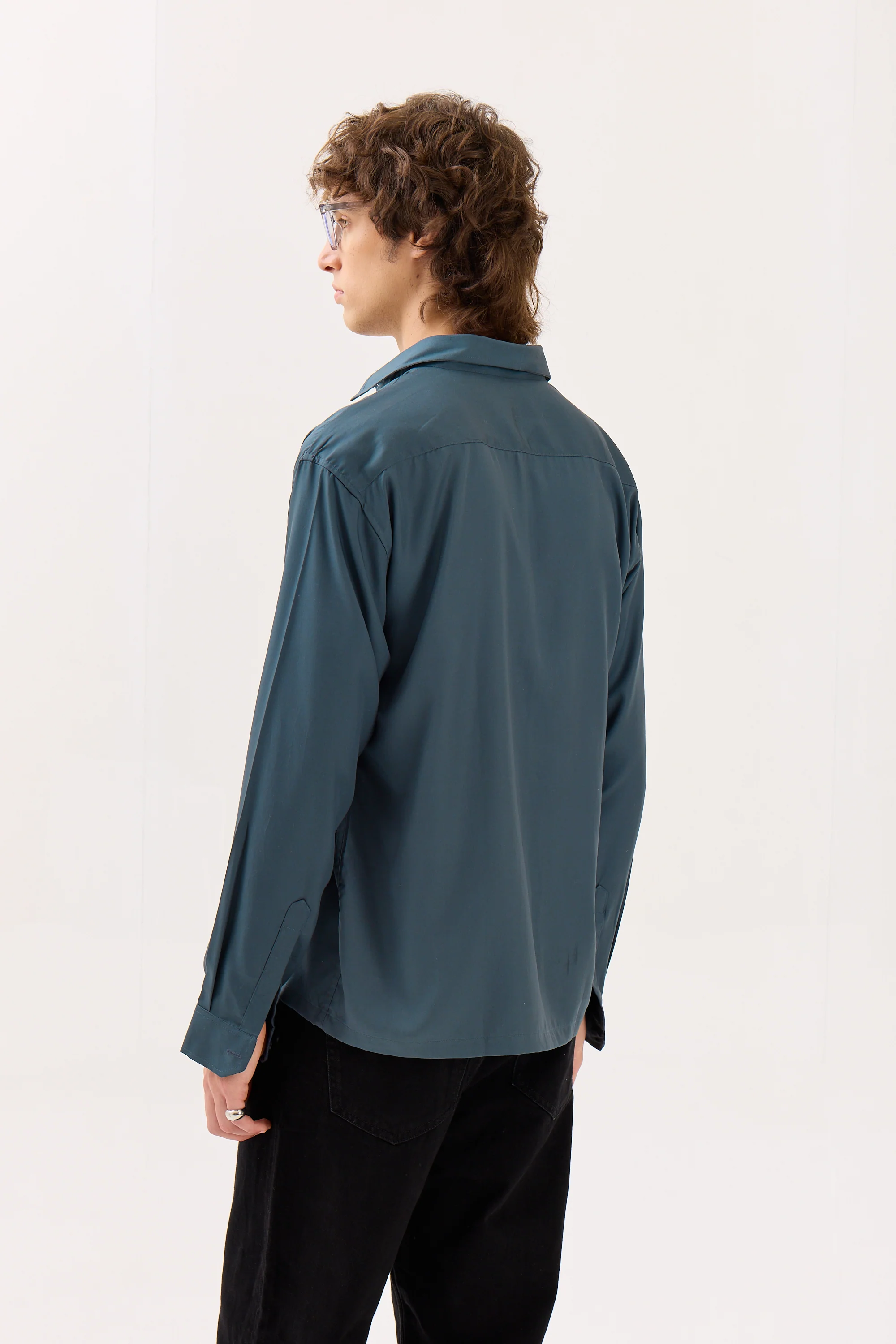 Slate Grey Drape Shirt - Image 6