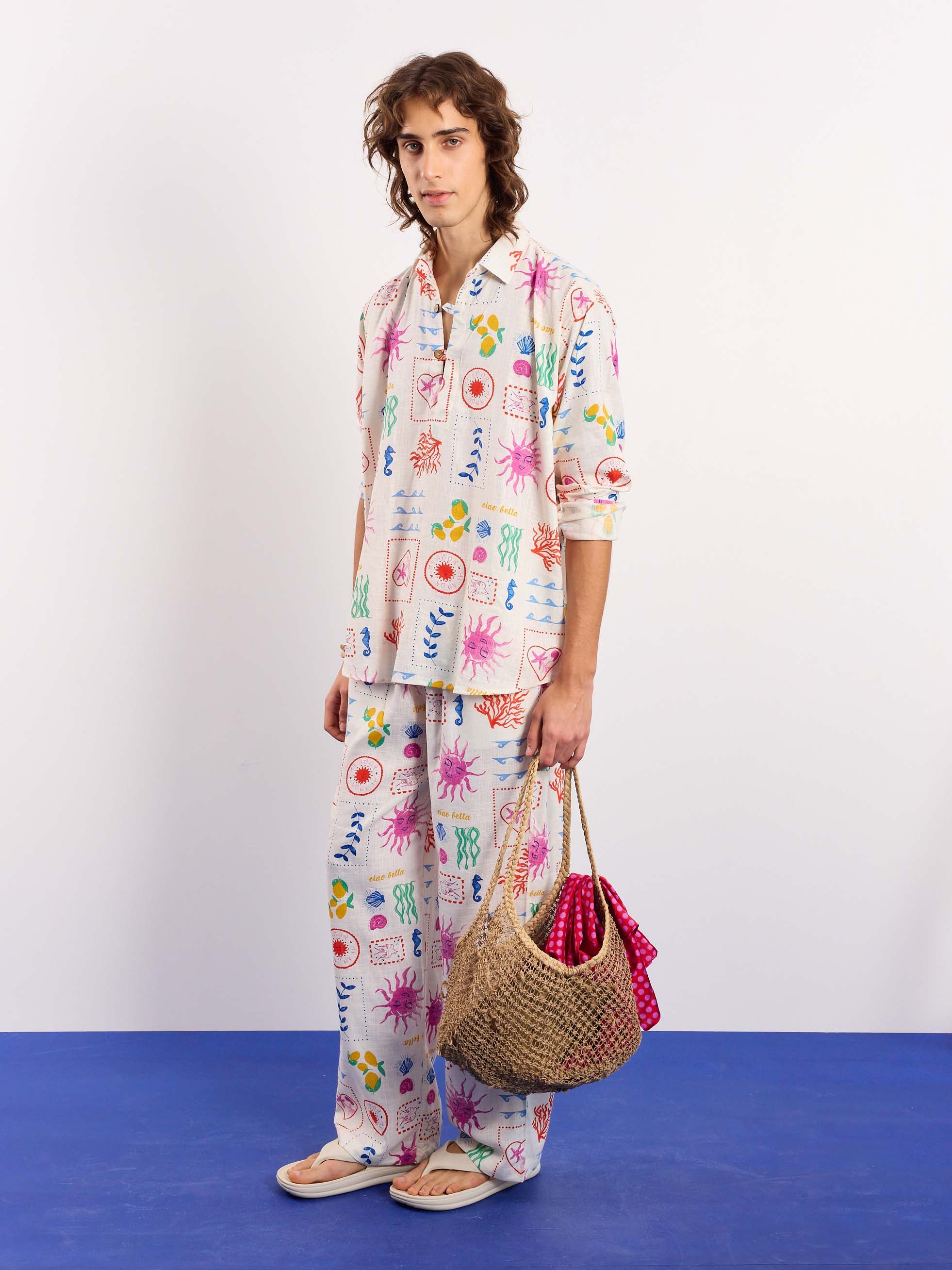Sun & the Sea Printed Linen Pullover - Image 6