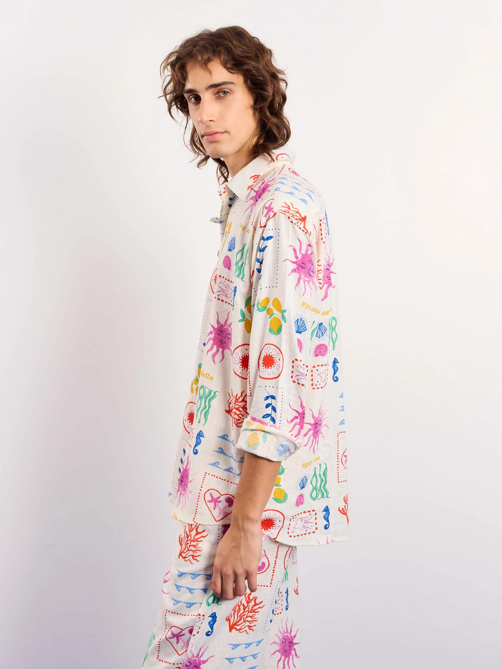 Sun & the Sea Printed Linen Pullover - Image 7
