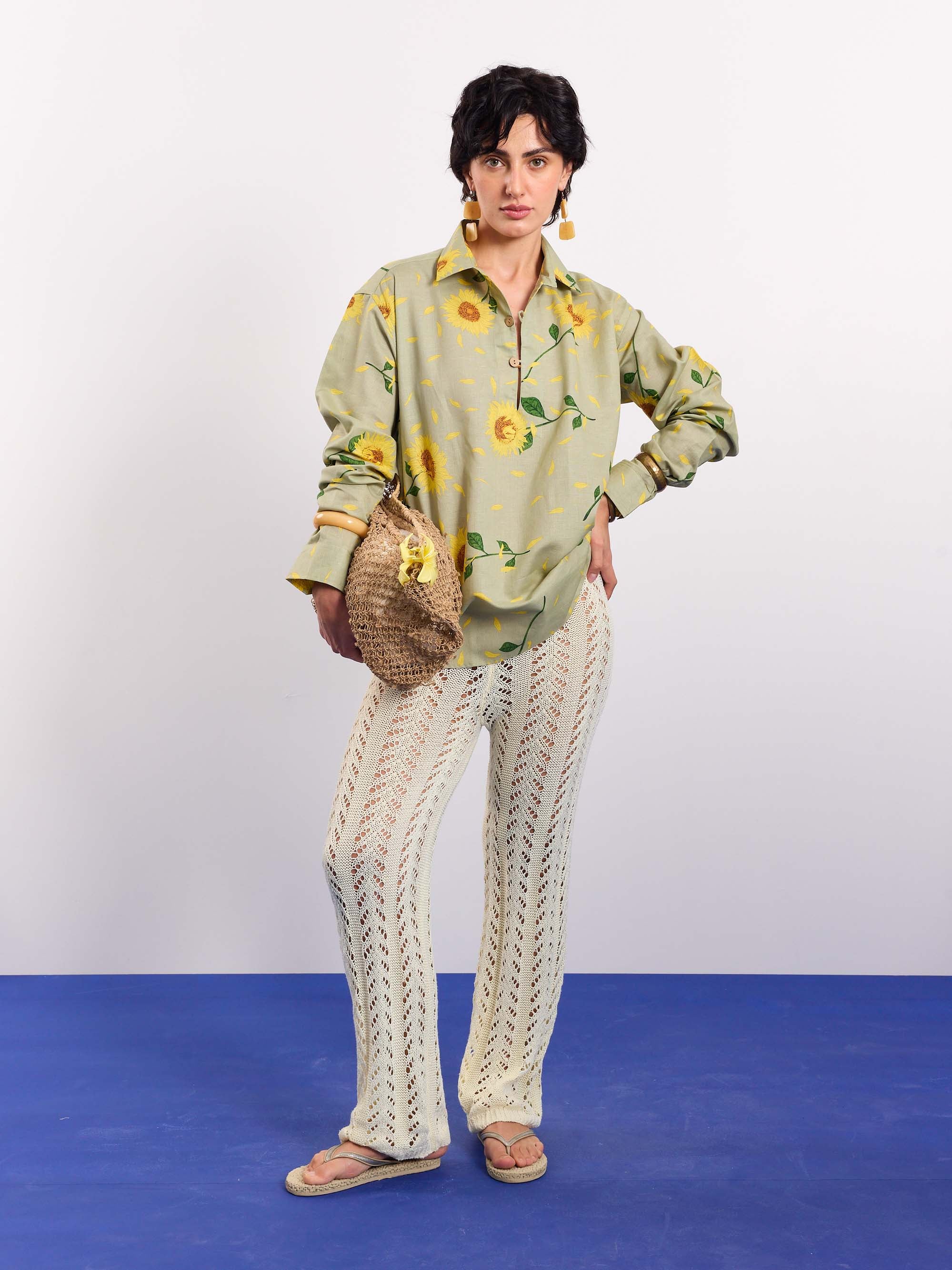 Sunflower Fields Linen Pullover - Image 2