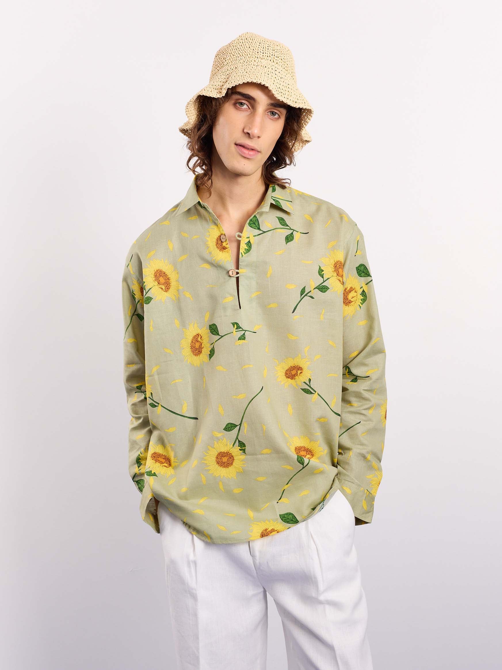 Sunflower Fields Linen Pullover - Image 3