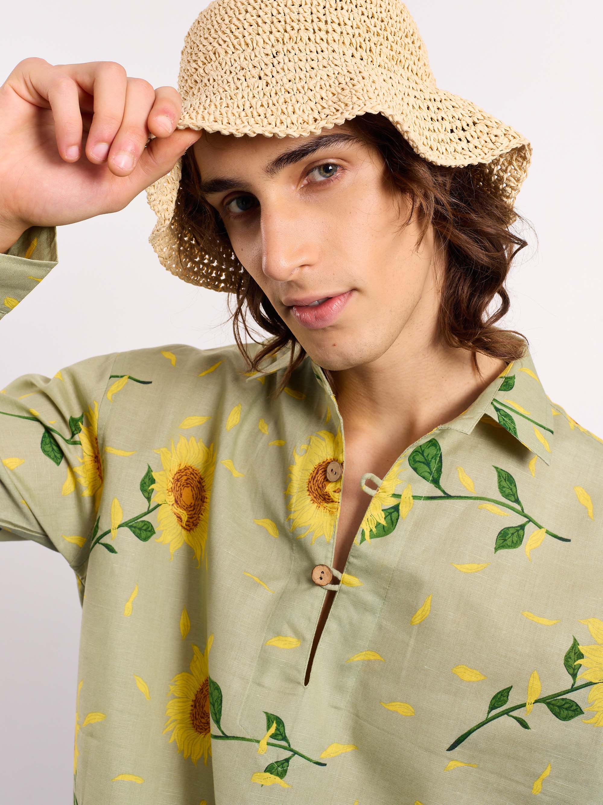Sunflower Fields Linen Pullover - Image 5