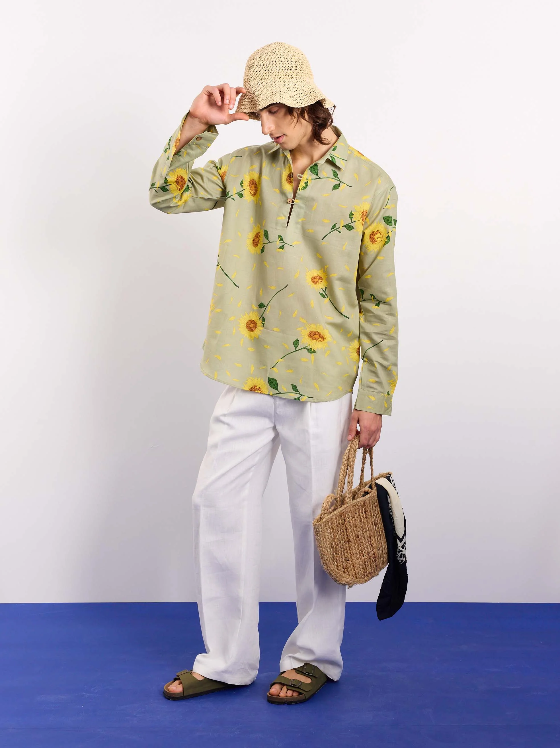 Sunflower Fields Linen Pullover - Image 6