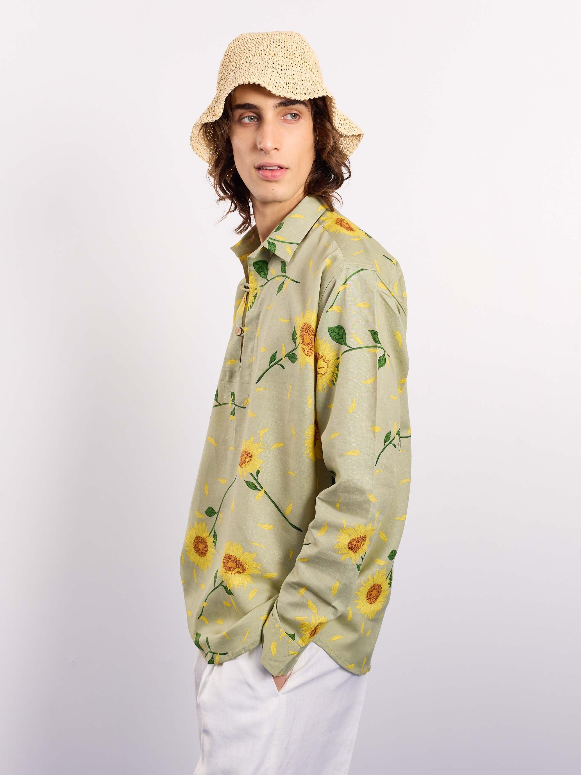 Sunflower Fields Linen Pullover - Image 7
