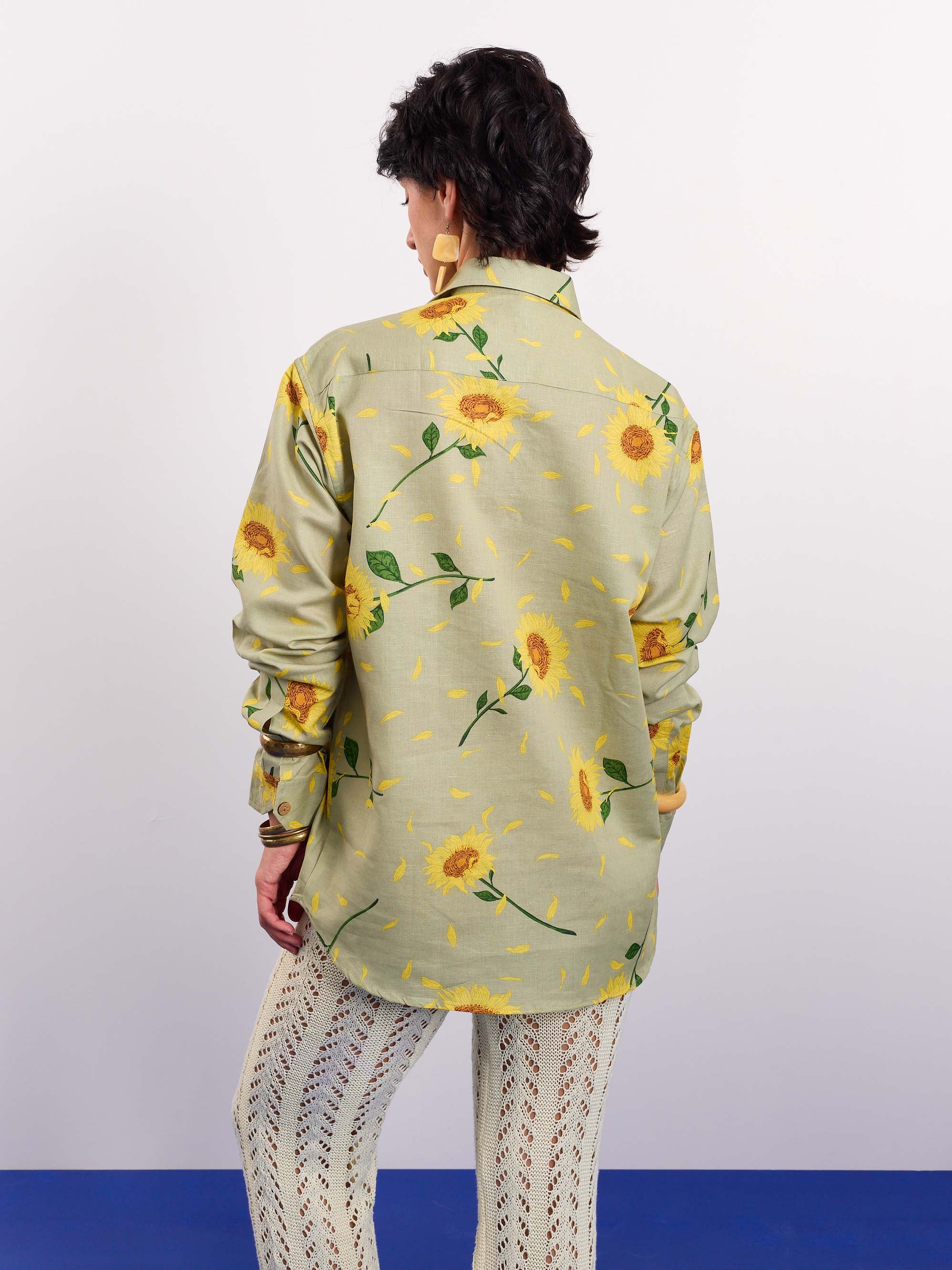 Sunflower Fields Linen Pullover - Image 8
