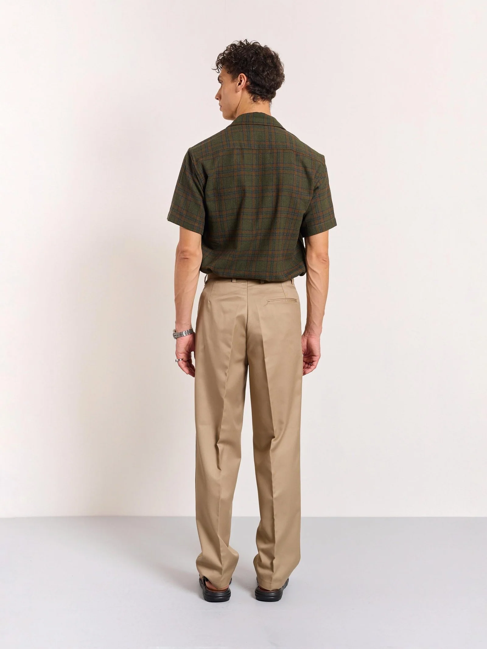 Khaki Tailored Trousers - Image 8