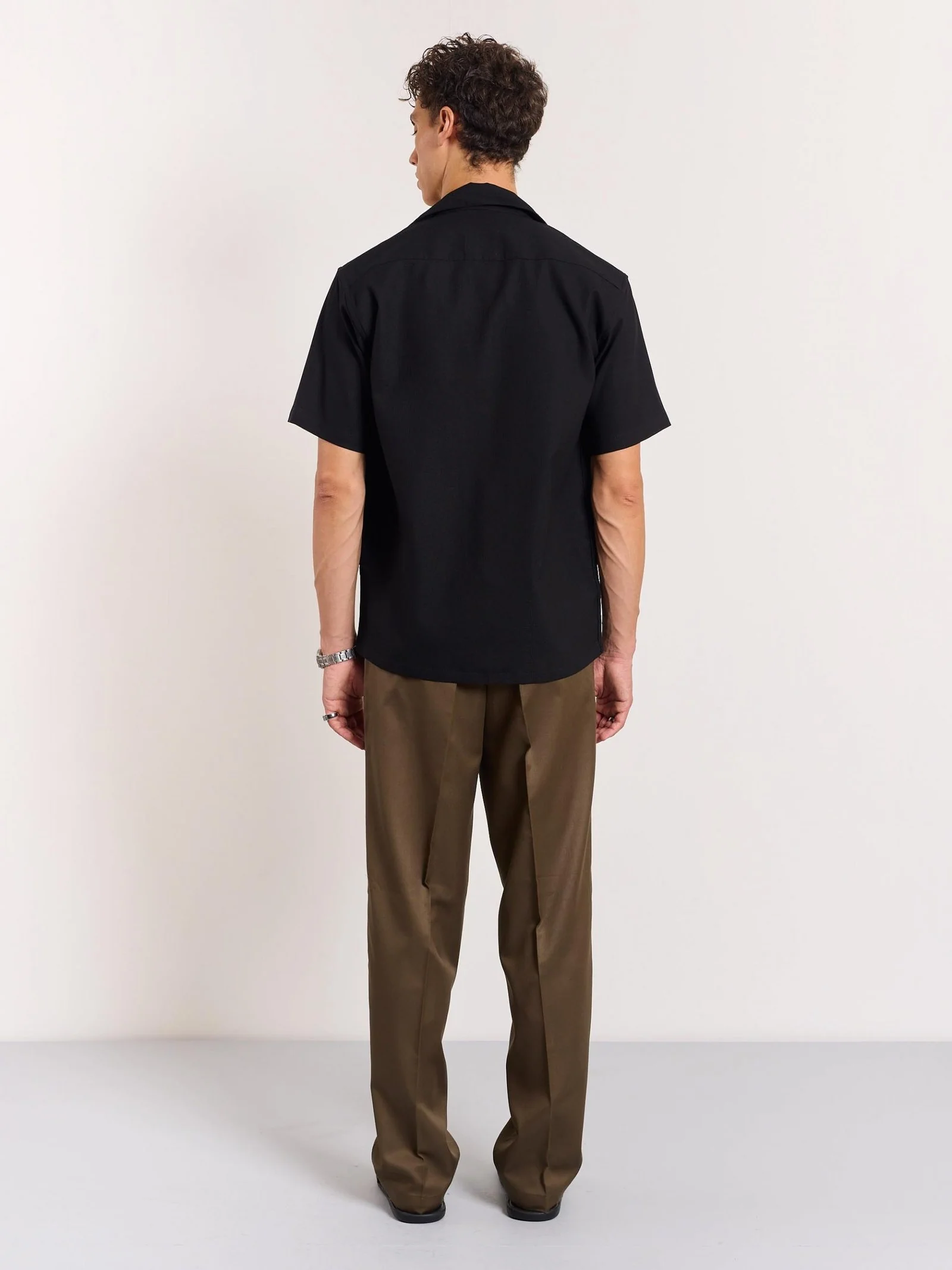 Dark Brown Tailored Trousers - Image 8