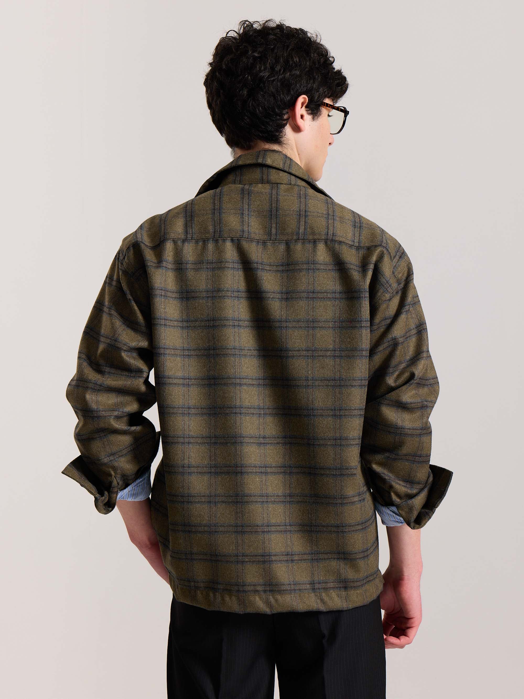 Taupe Checkered Tweed Shacket ( Pre-Order ) - Image 8