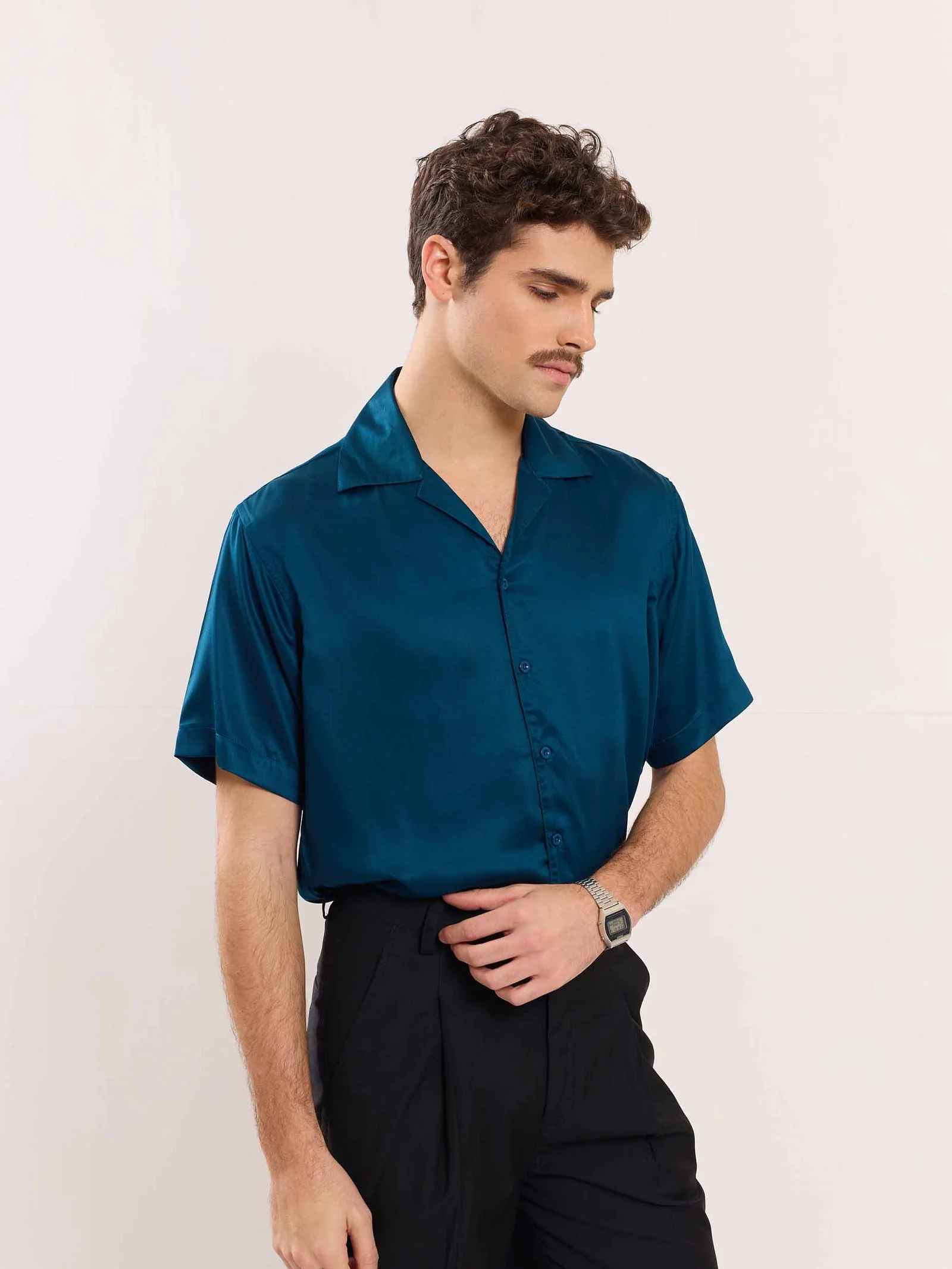Teal Blue Resort Shirt - Image 5