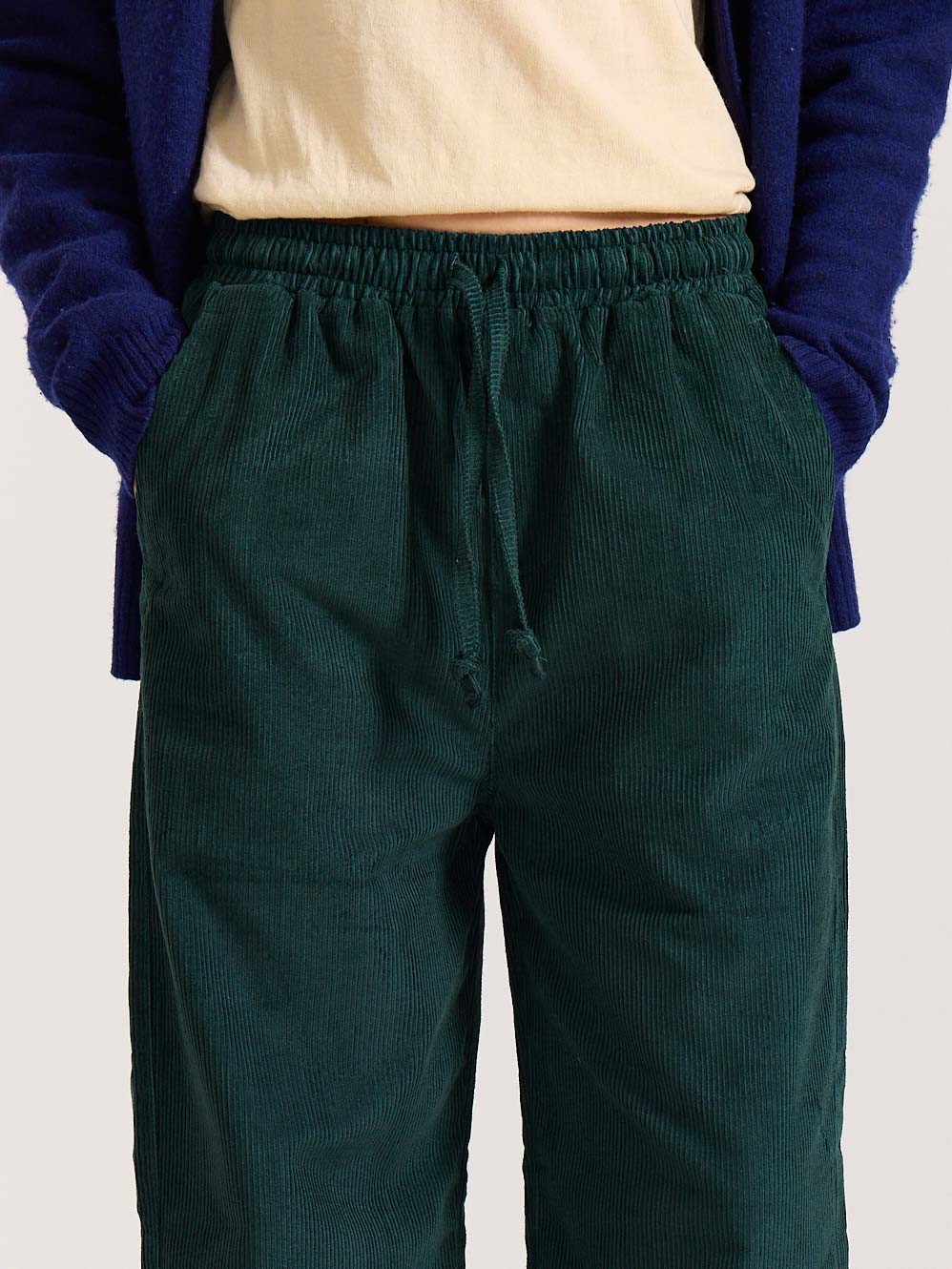 Teal Green Corduroy Pull-on Pants - Image 6