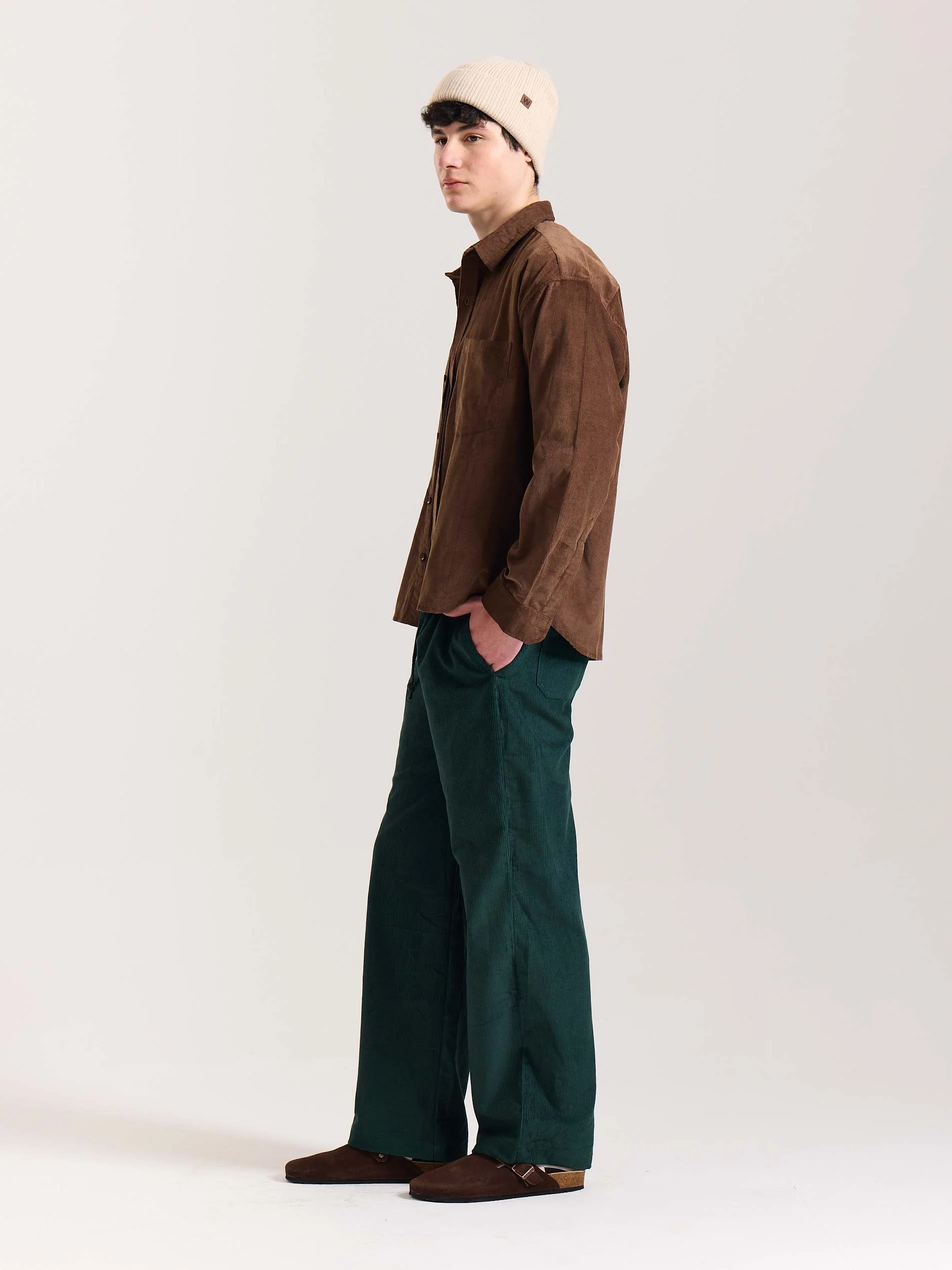 Teal Green Corduroy Pull-on Pants - Image 7