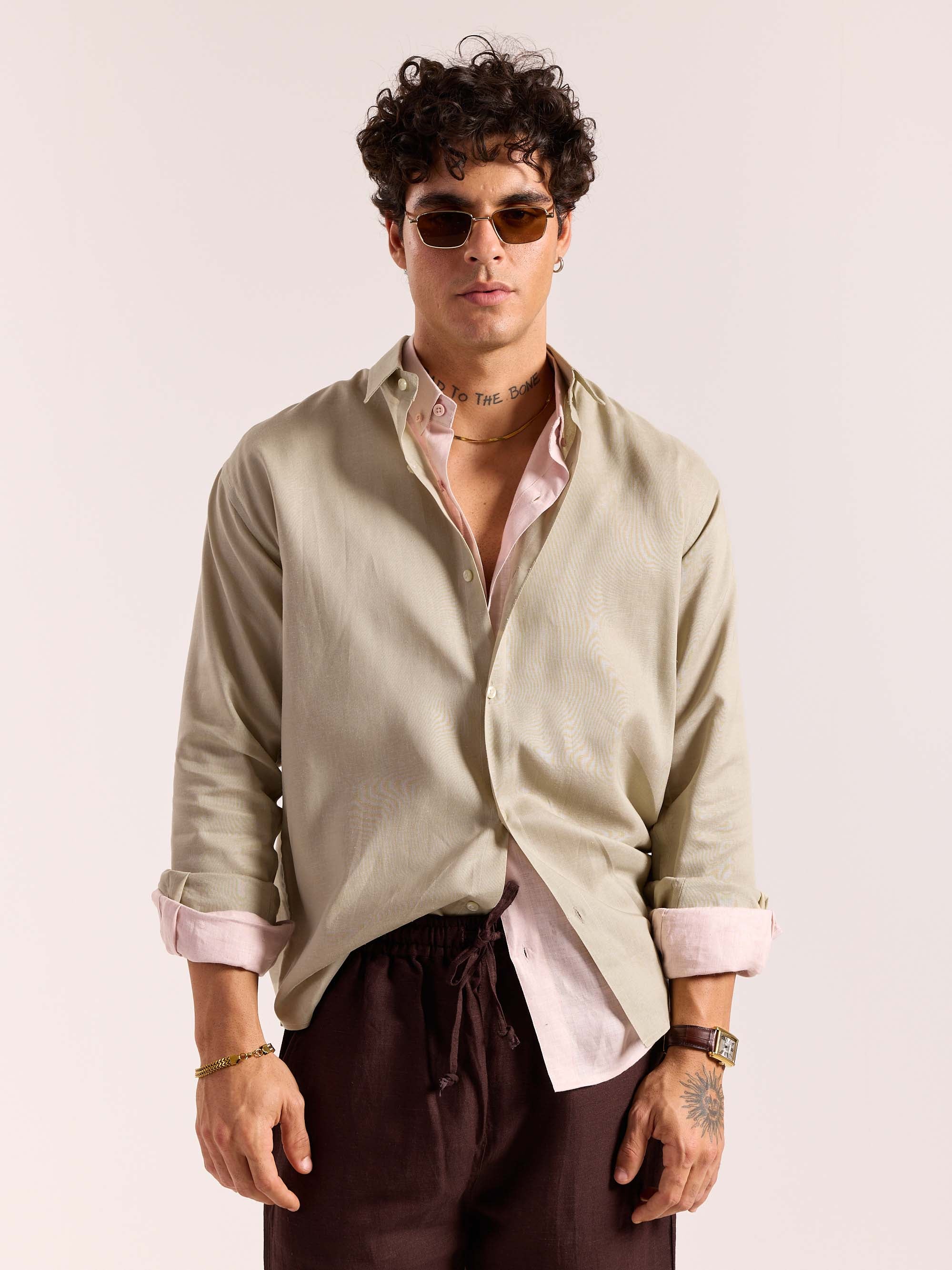 Tinted Pista Linen-blend Shirt - Image 3