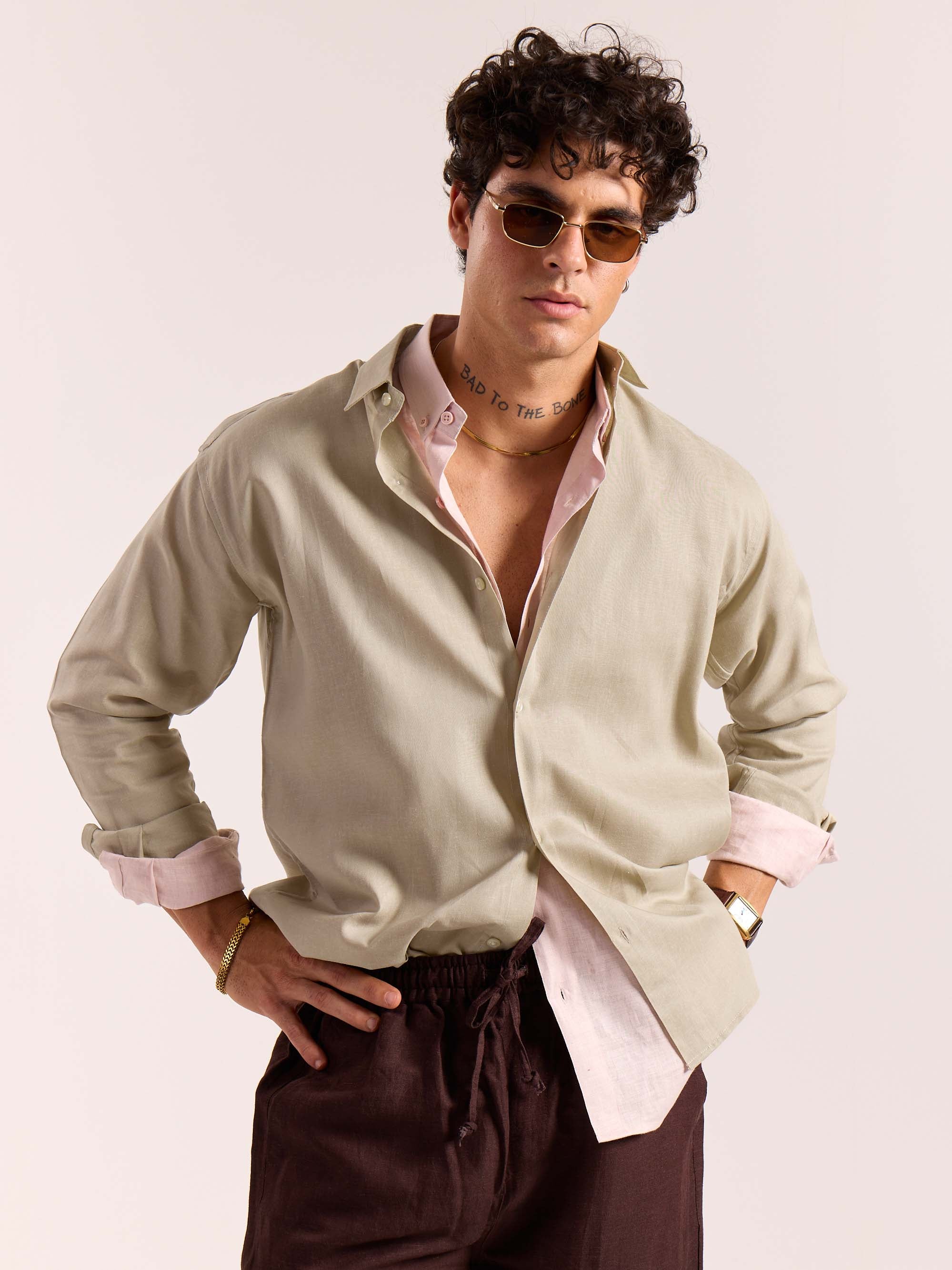 Tinted Pista Linen-blend Shirt - Image 7