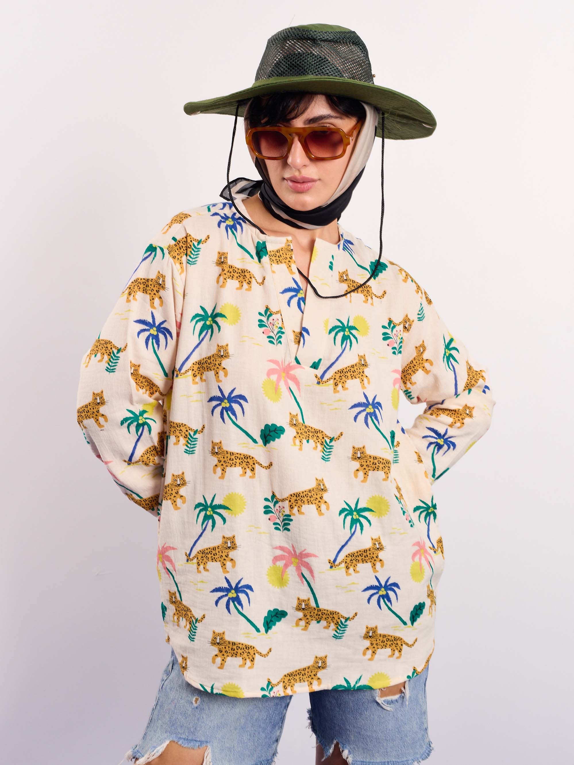 Tropical Safari Gauze Pullover - Image 4
