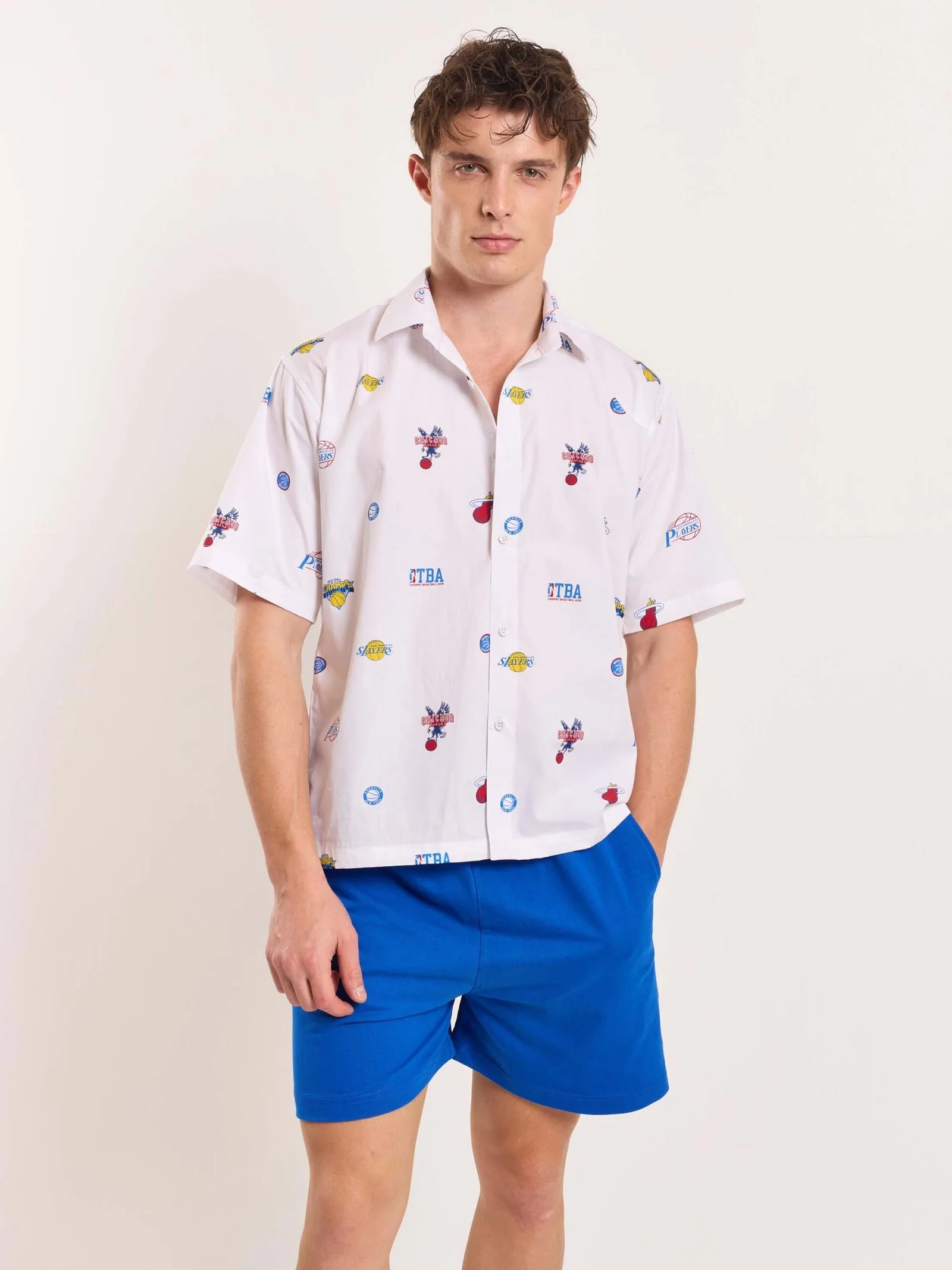 White Bowling Shirt - Cropped Fit - Image 4