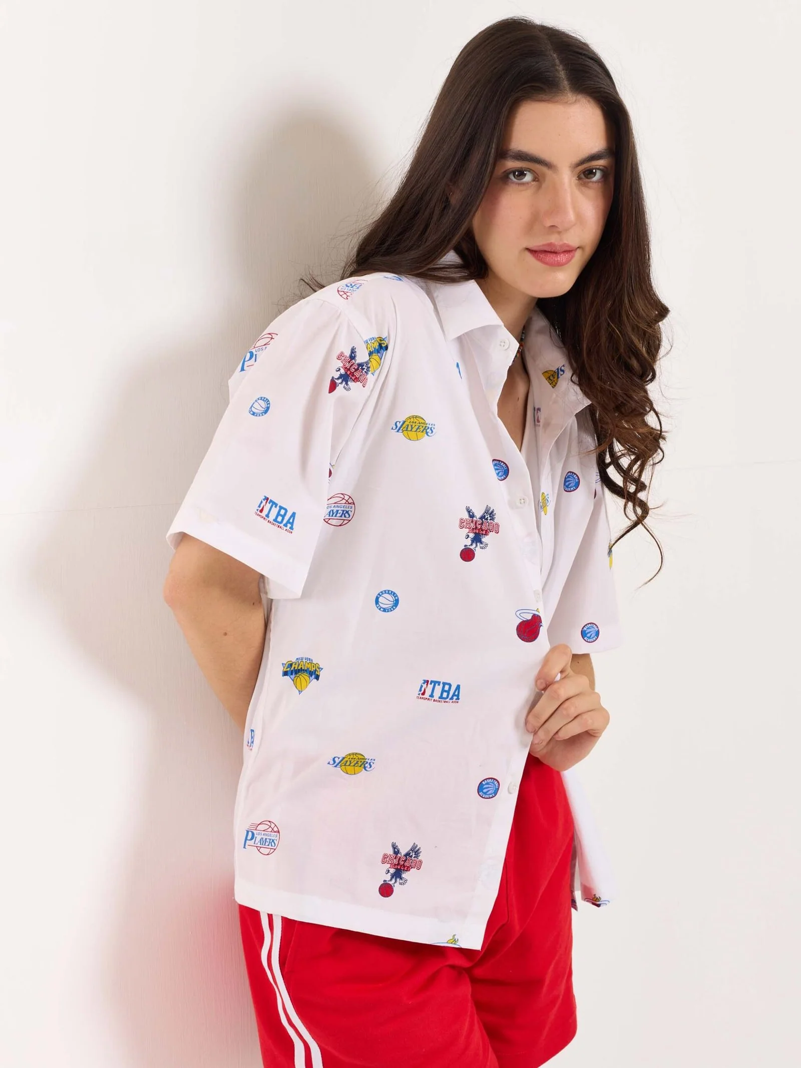 White Bowling Shirt - Cropped Fit - Image 5
