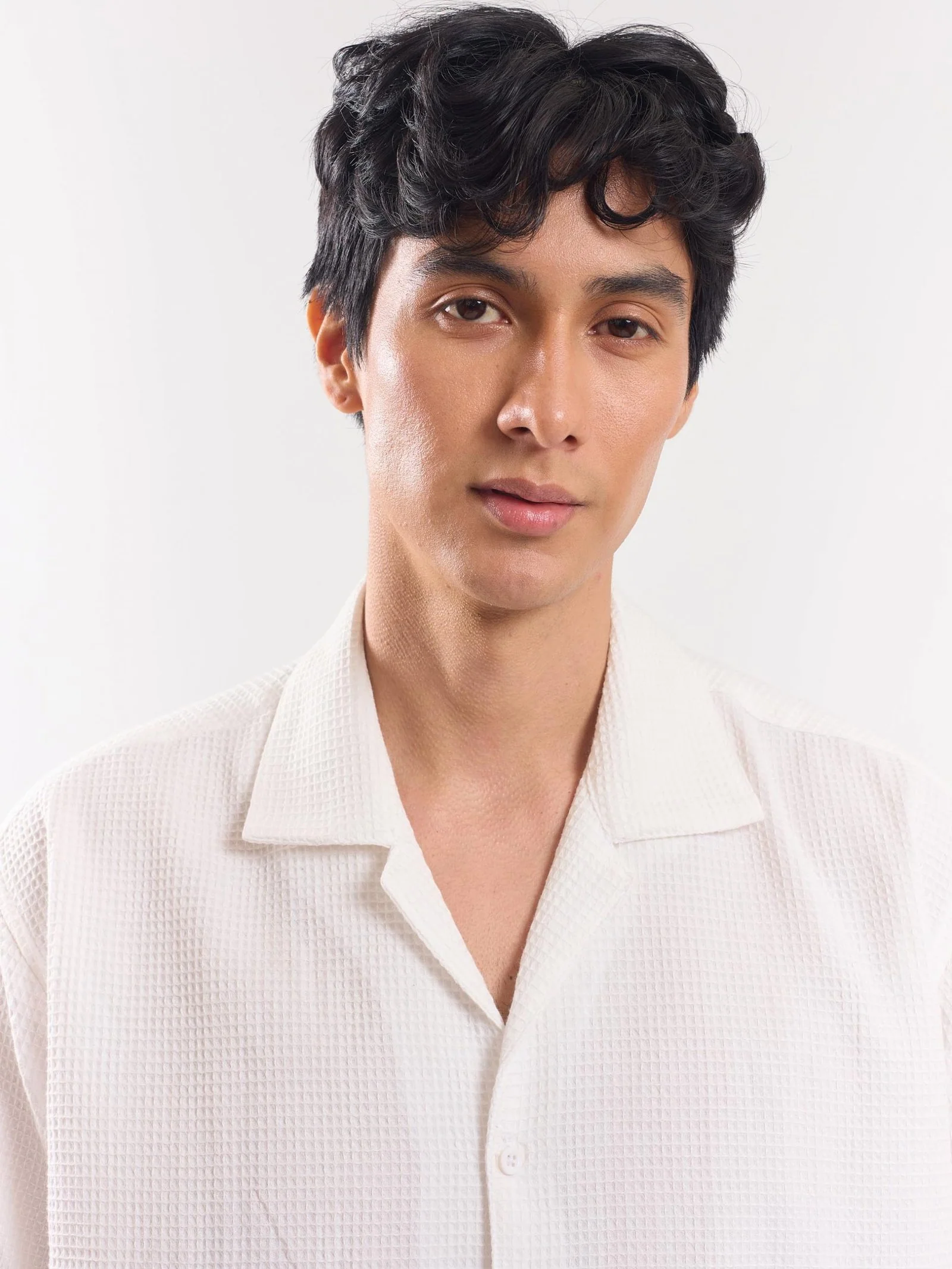 White Dobby Textured Shirt - Image 3