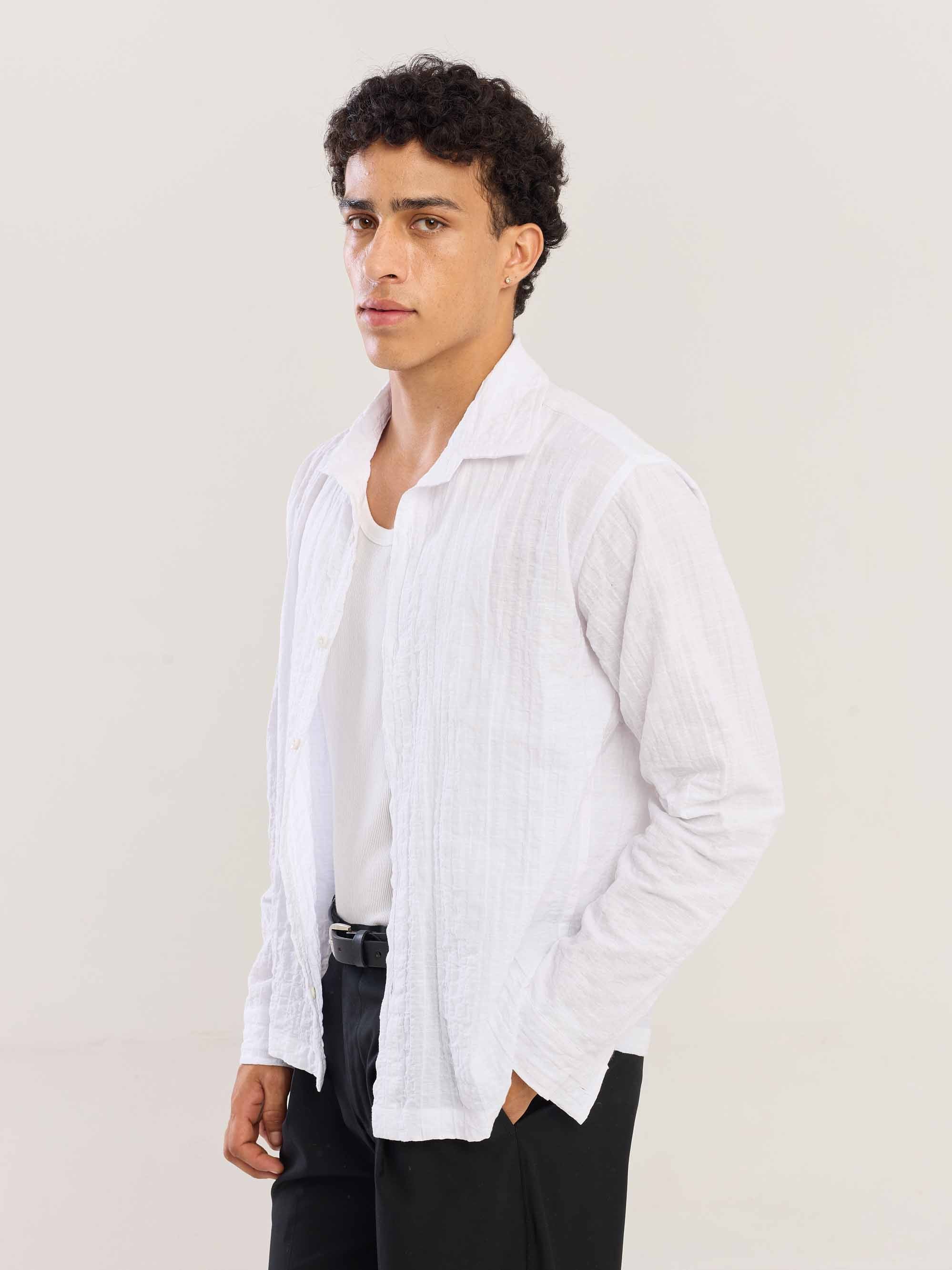 White Flowing Shirt - Image 5