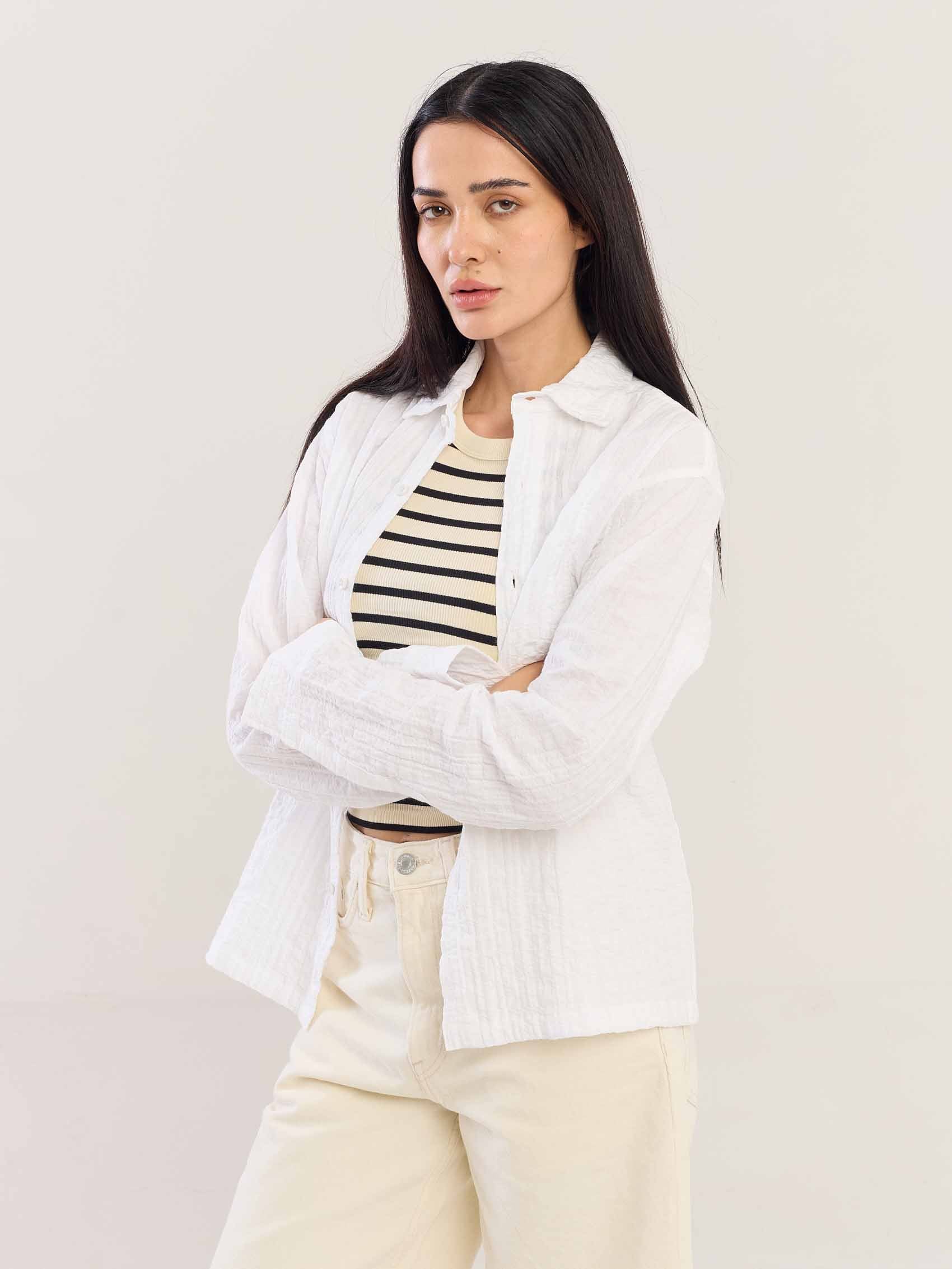 White Flowing Shirt - Image 6