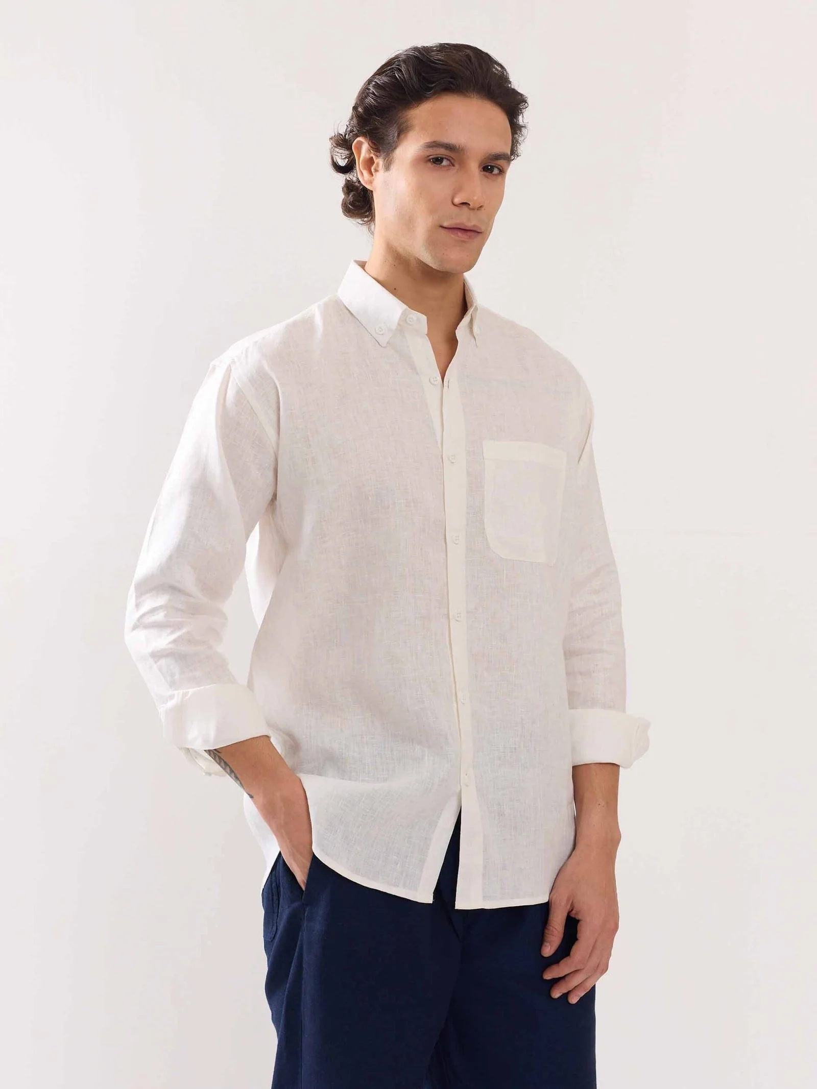 White Linen Shirt - Image 4