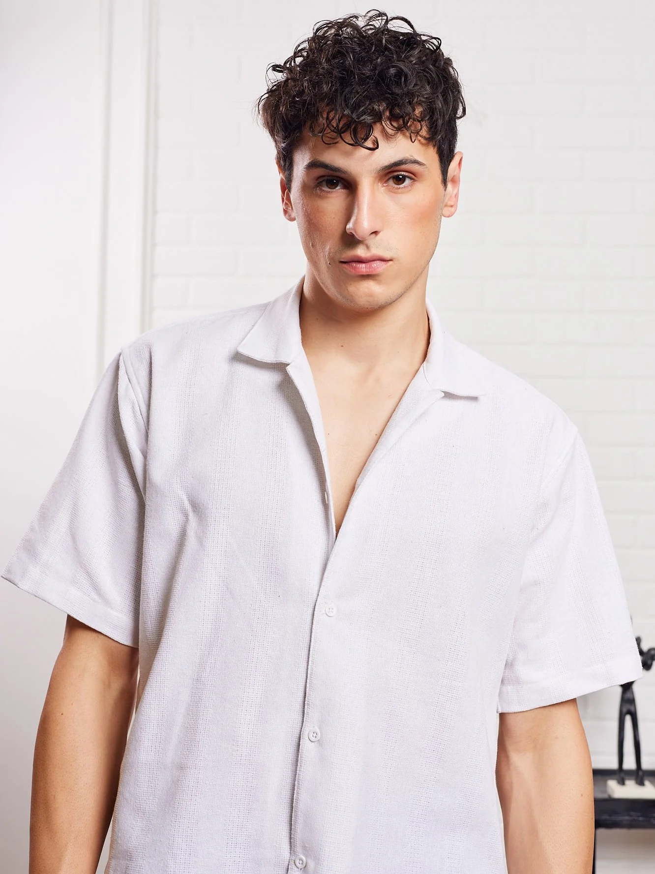 White Patterned Shirt - Image 3