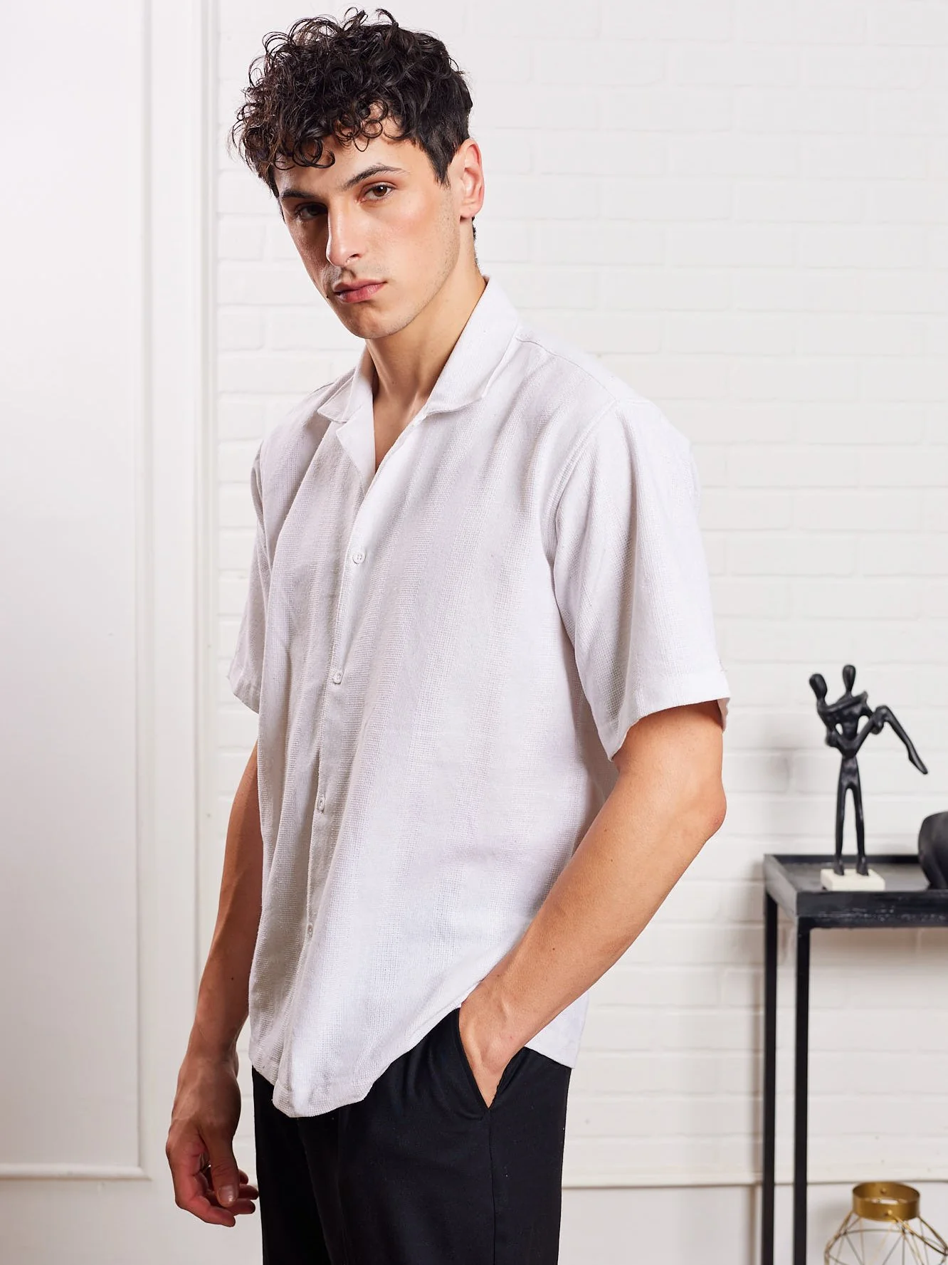 White Patterned Shirt - Image 4