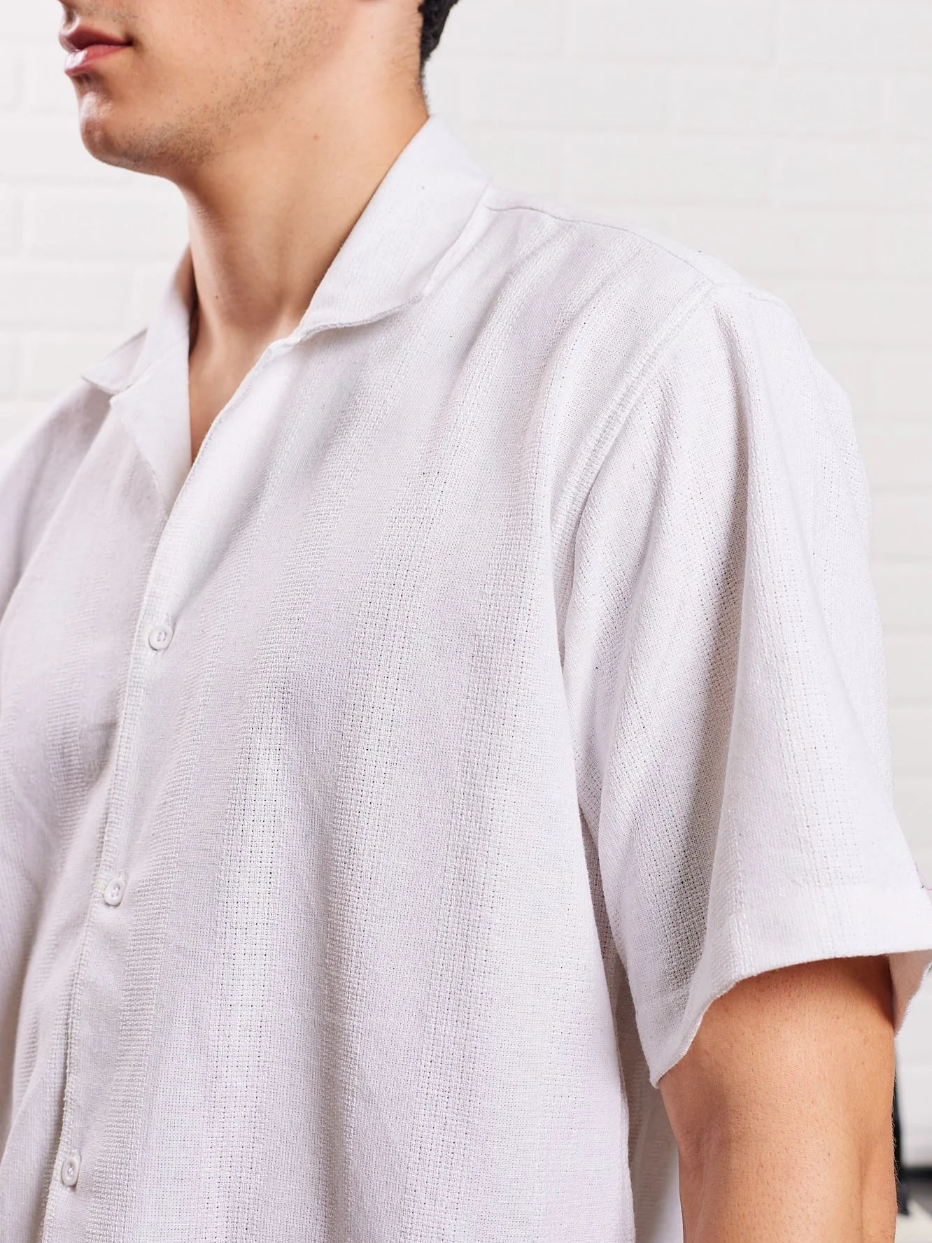 White Patterned Shirt - Image 5