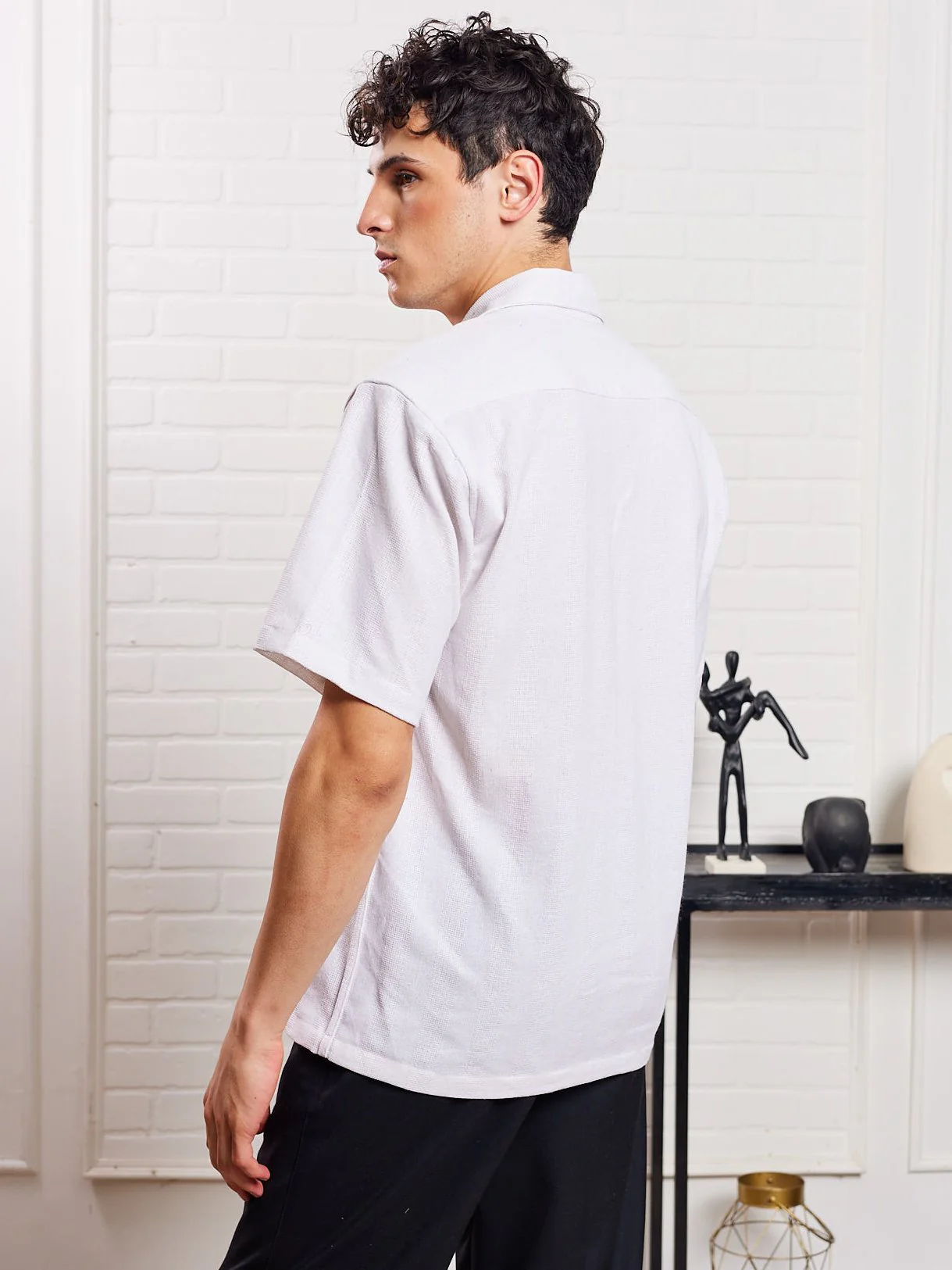 White Patterned Shirt - Image 6
