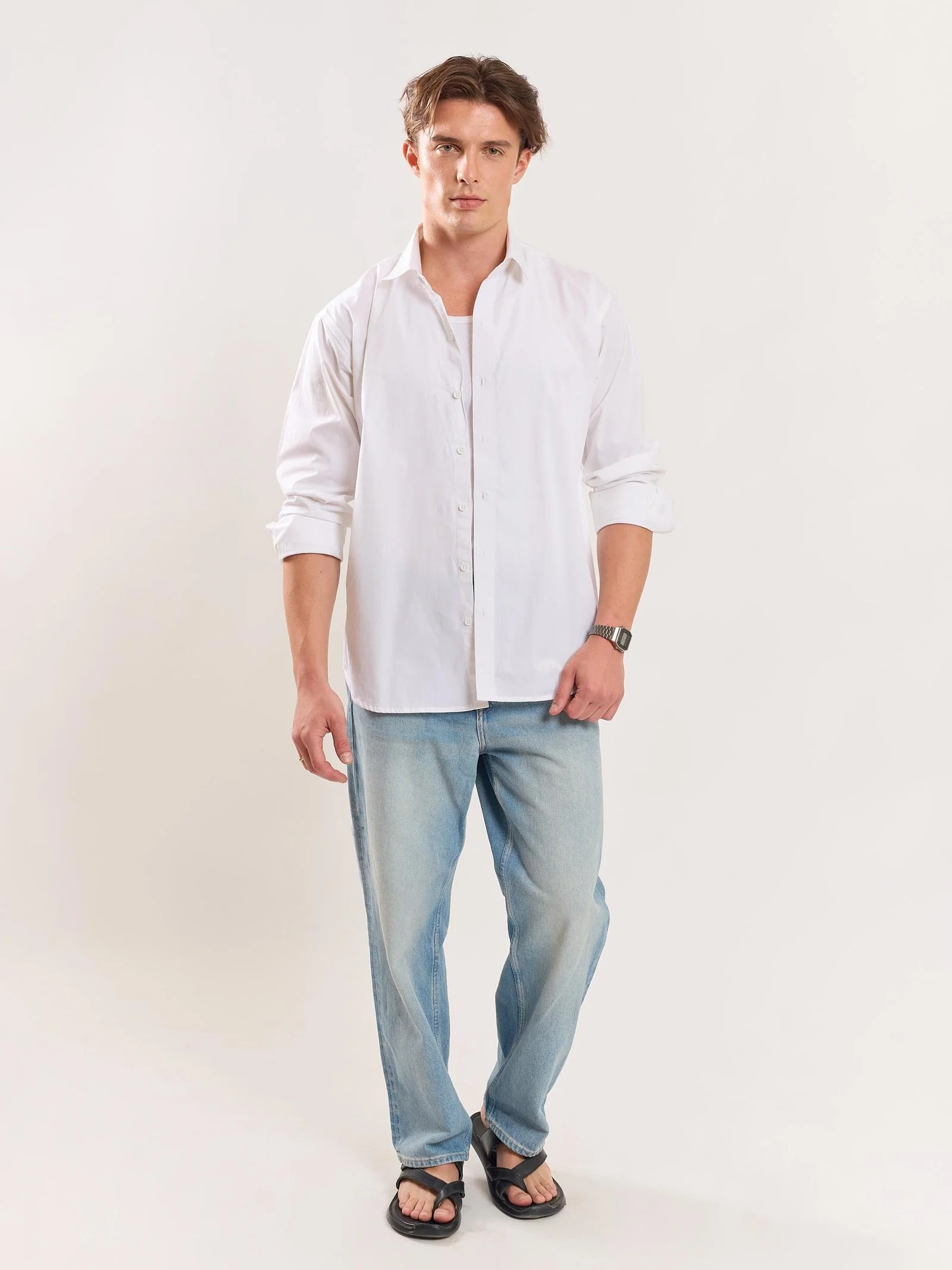White Poplin Shirt - Image 4