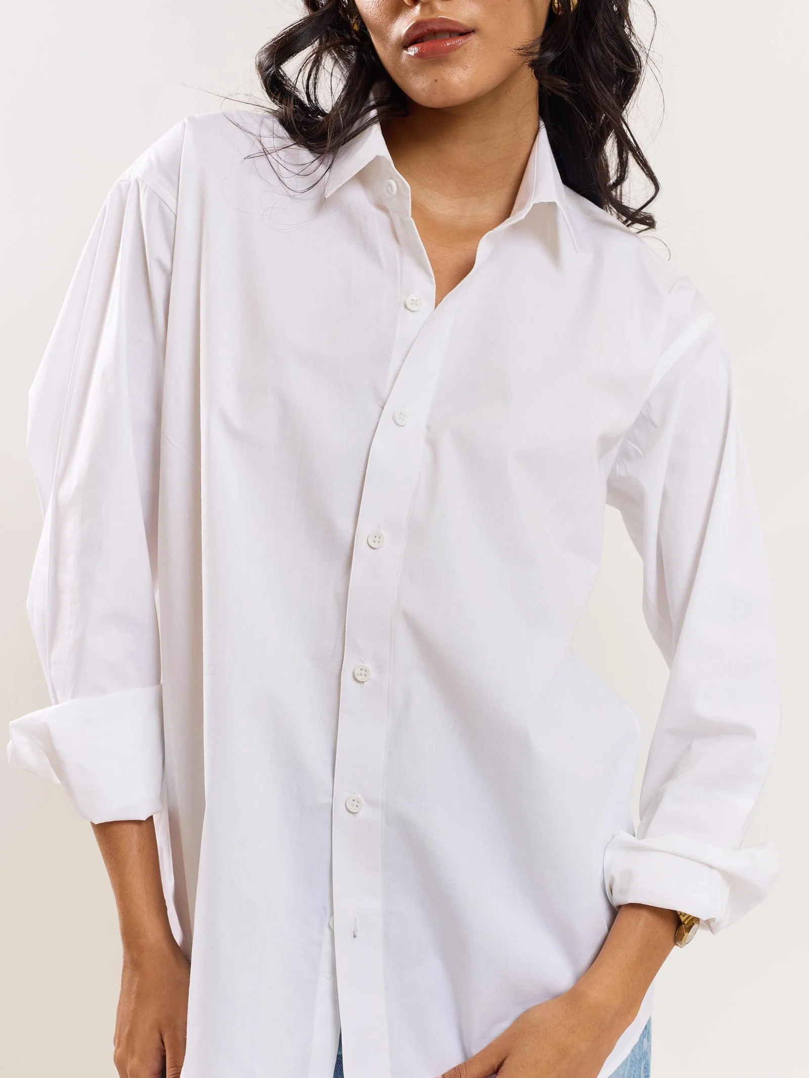 White Poplin Shirt - Image 5