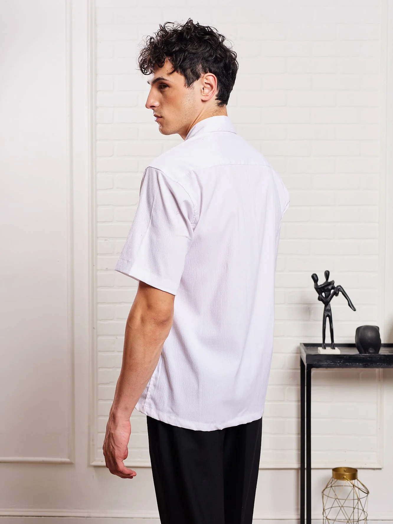 White Textured Shirt - Image 6