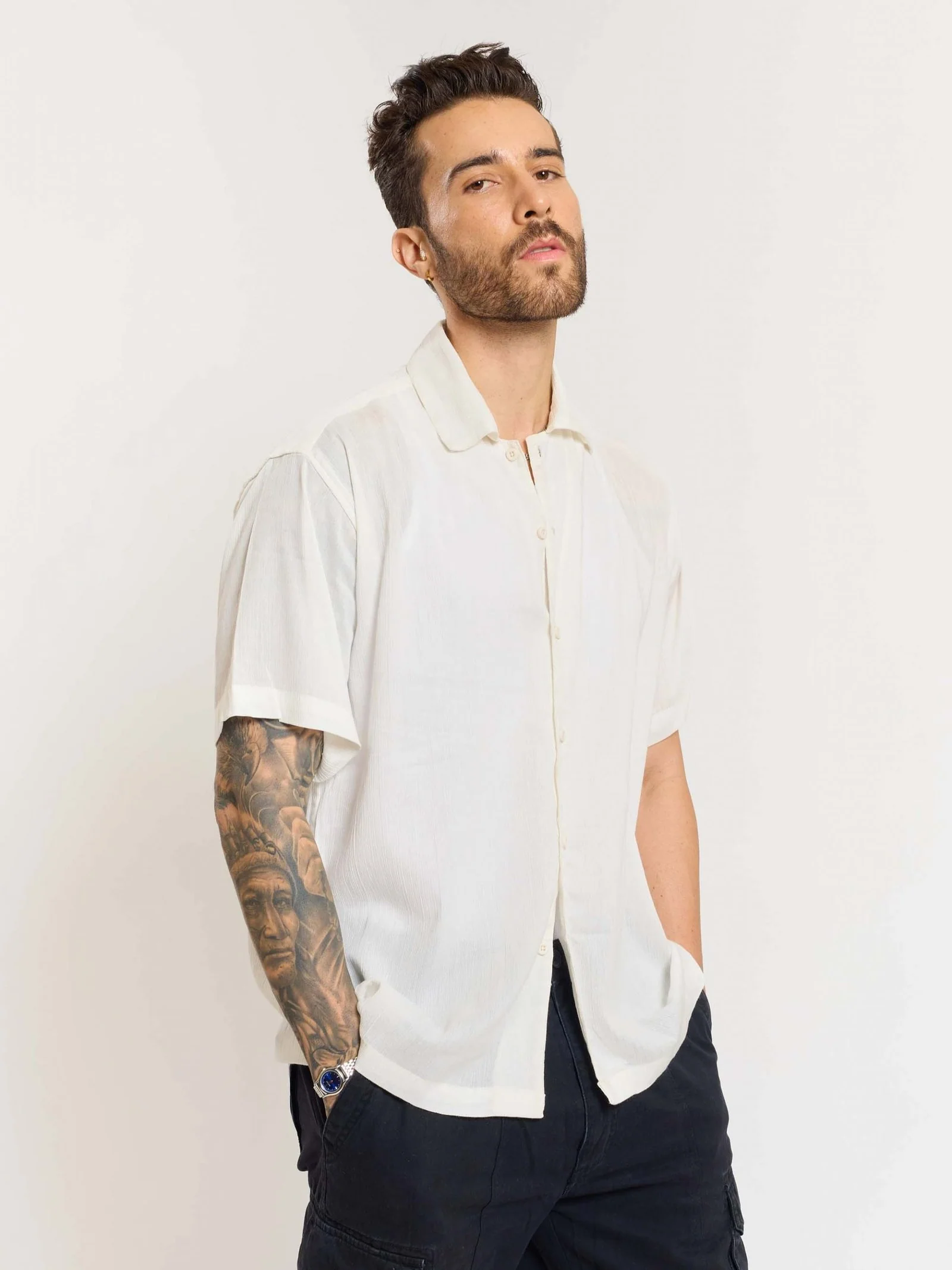 White Wrinkled Shirt - Image 4