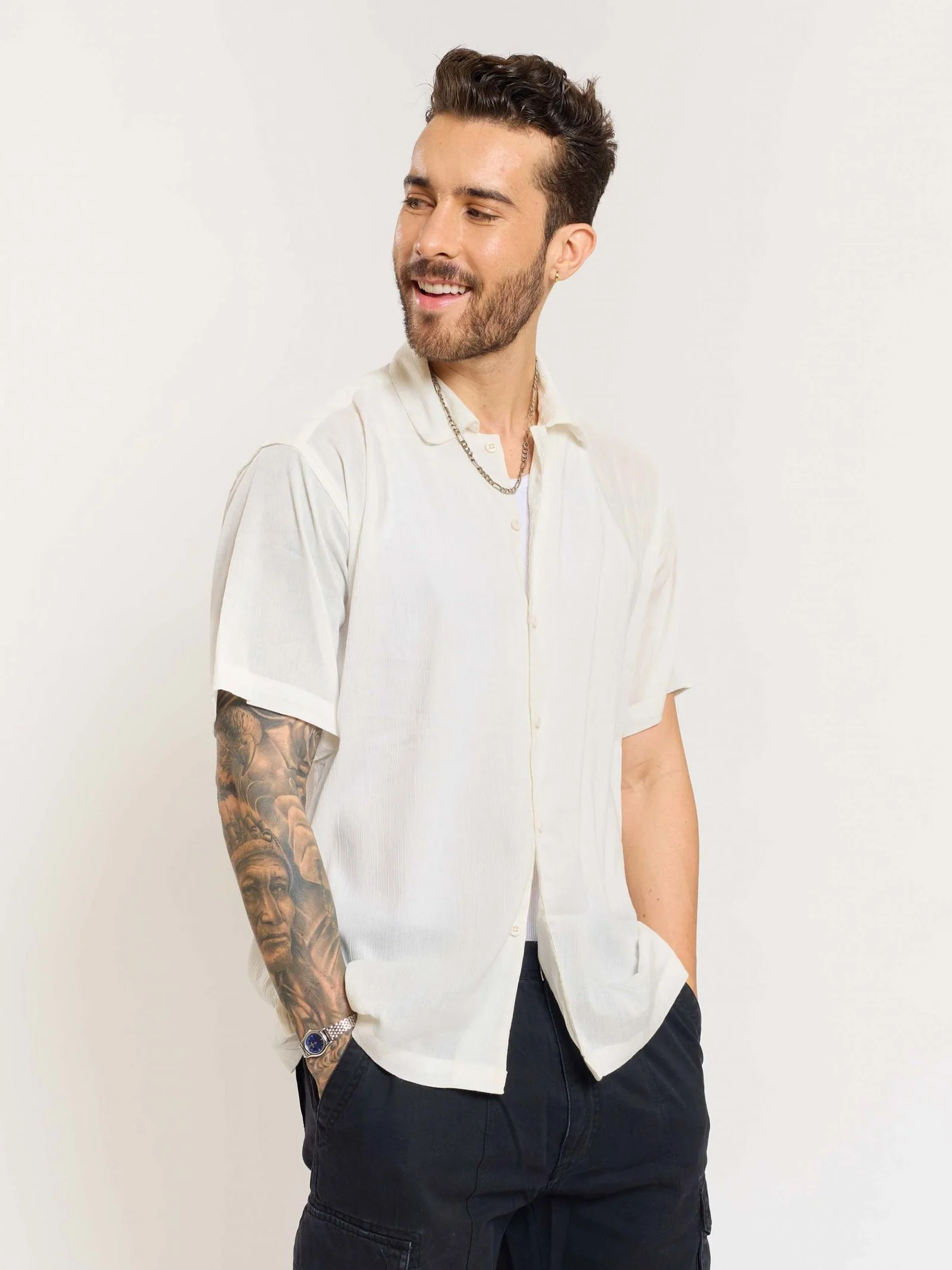 White Wrinkled Shirt - Image 6