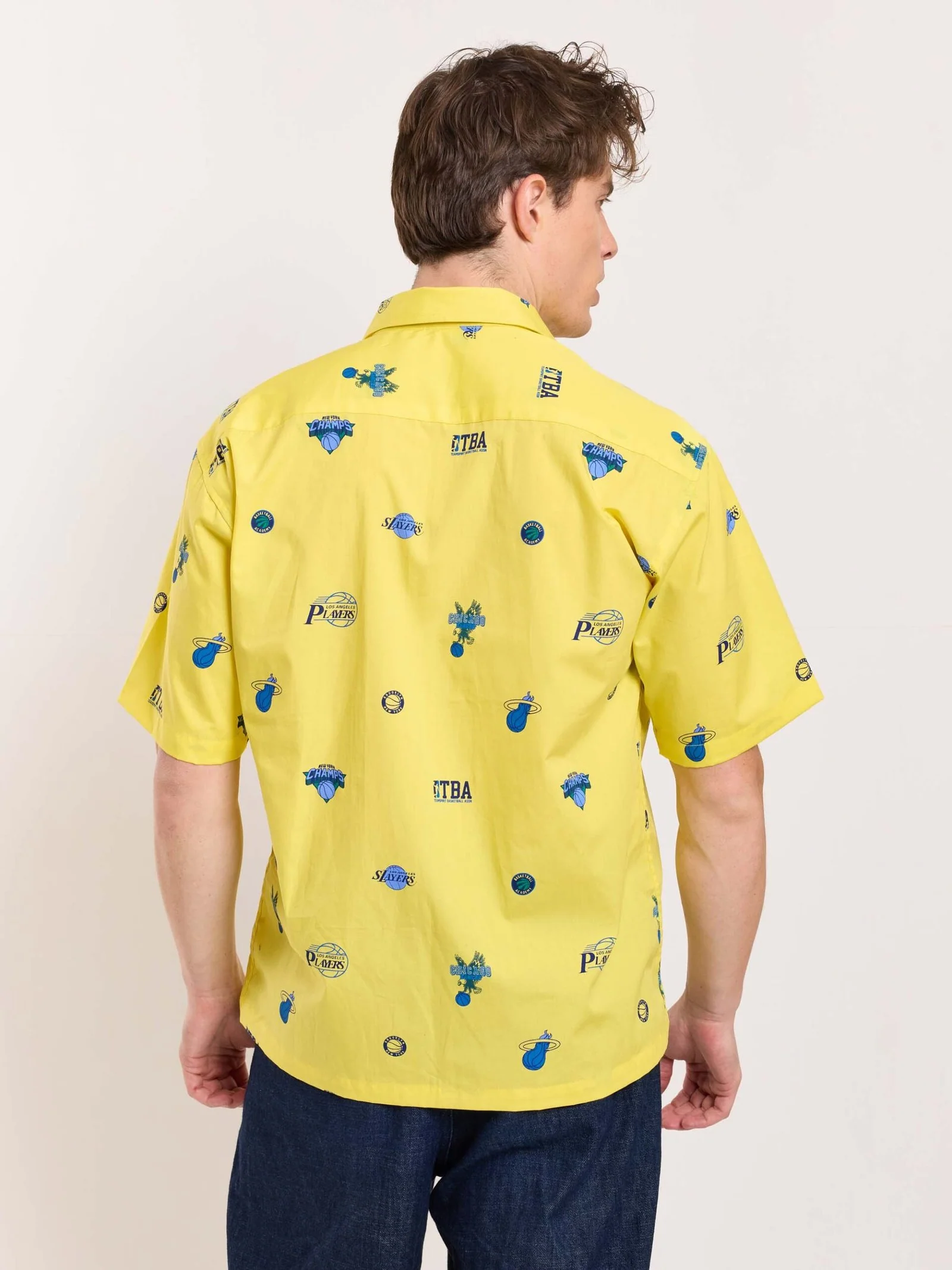 Yellow Bowling Shirt - Cropped Fit - Image 7