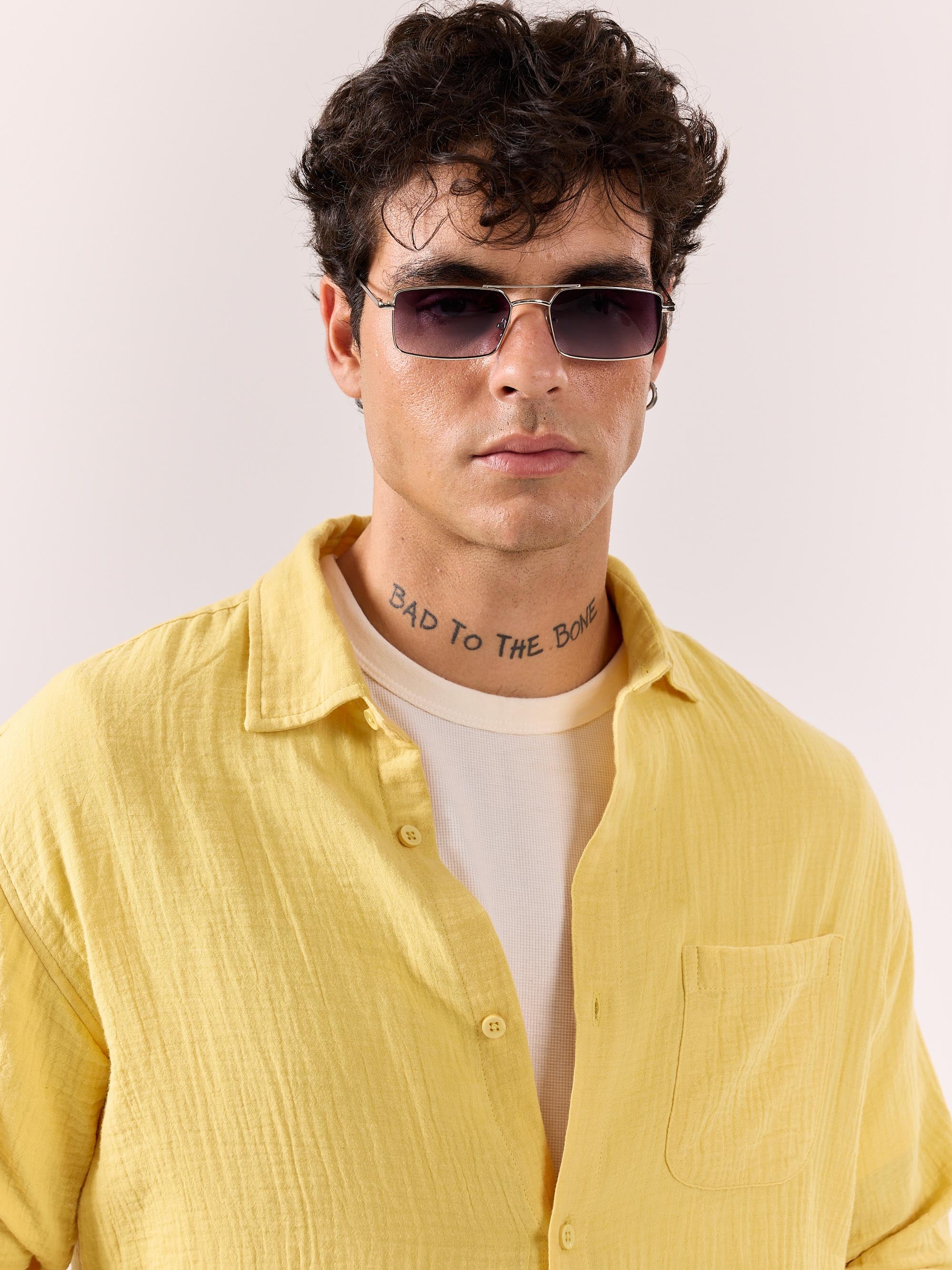 Yellow Gauze Holiday Shirt ( Pre-Order ) - Image 4