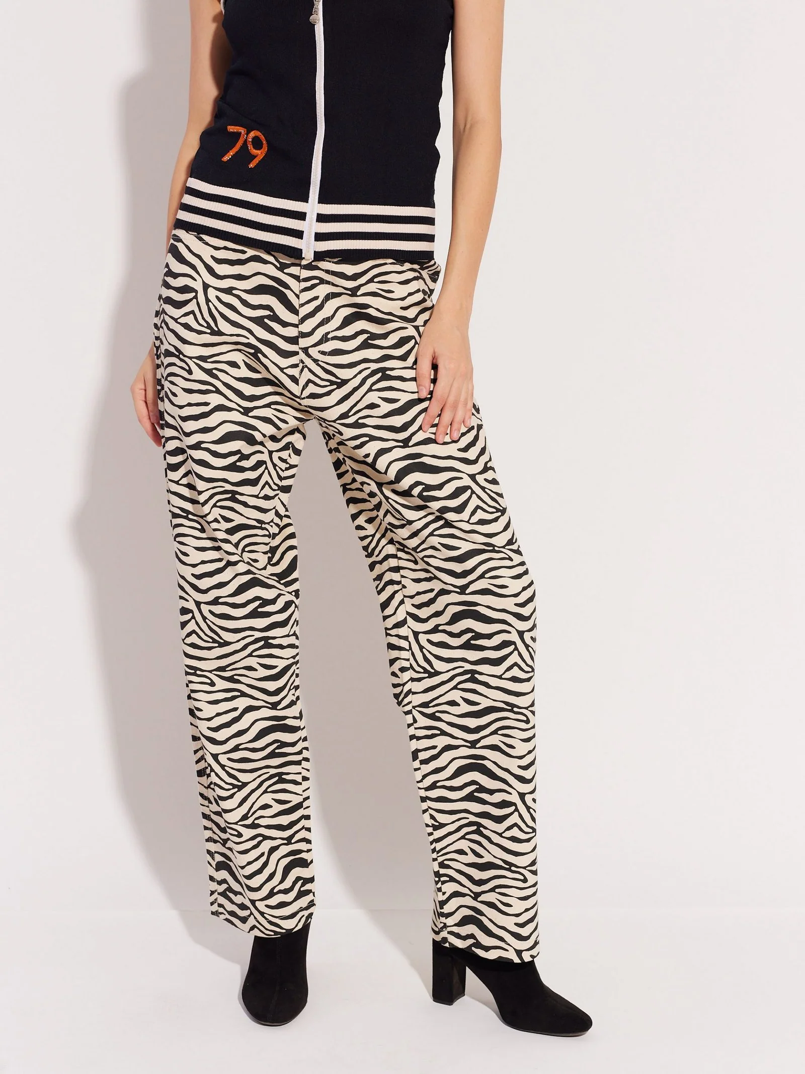 Zebra Patterned Trousers - Image 3