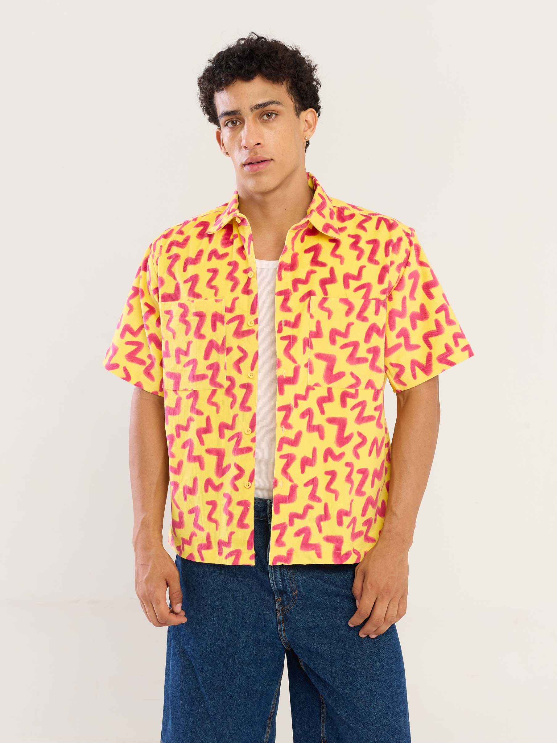 Zip Zap Yellow Corduroy Shirt - Image 2
