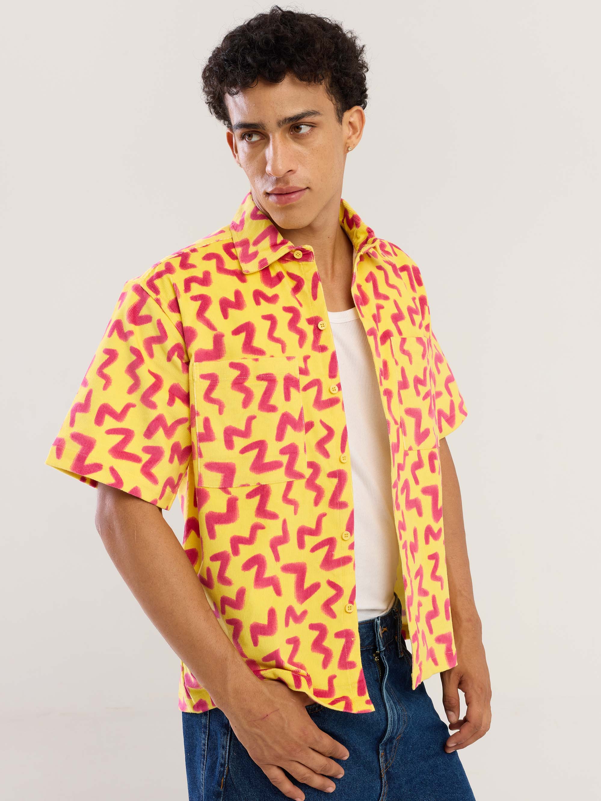 Zip Zap Yellow Corduroy Shirt - Image 4
